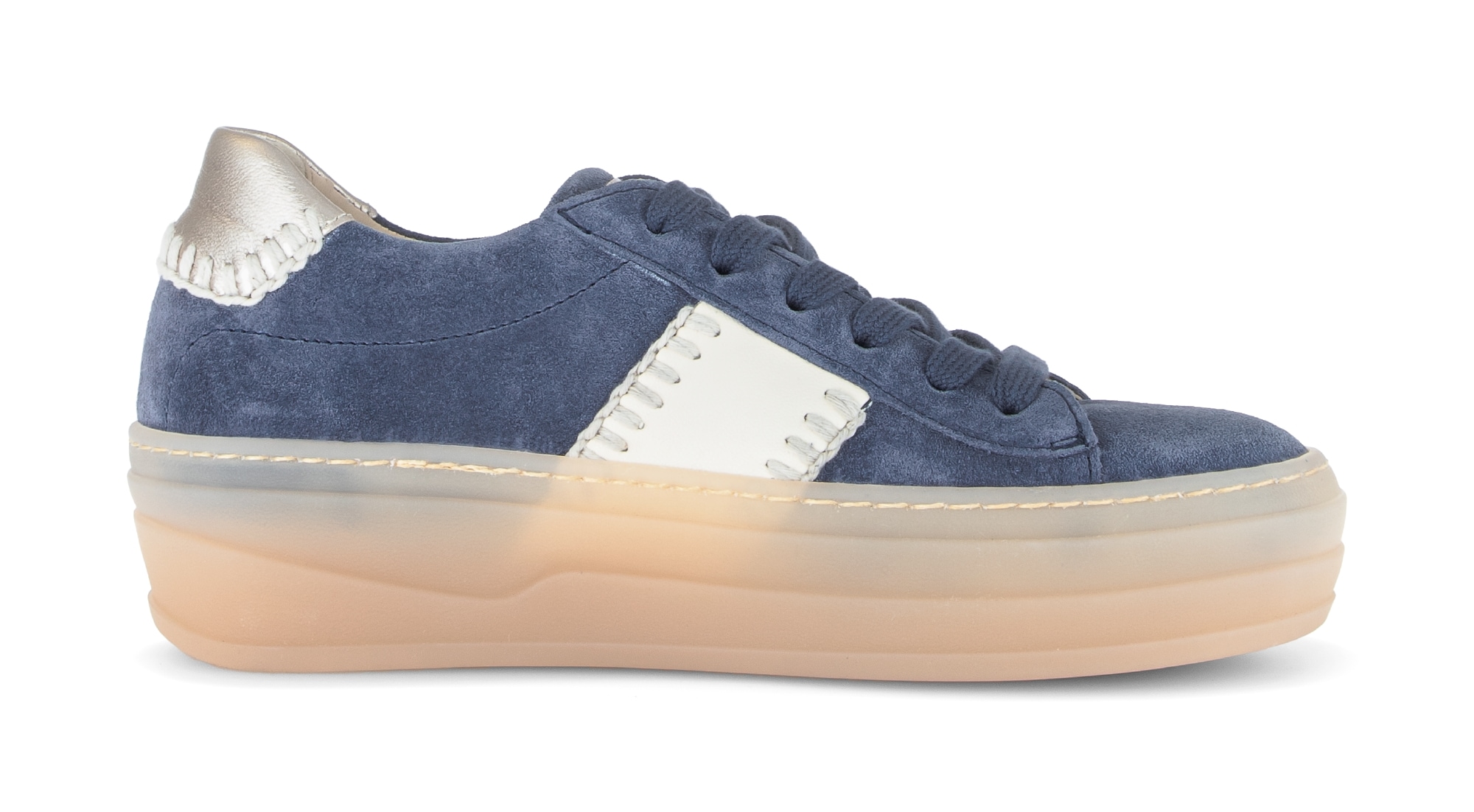 Gabor Plateausneaker  Freizeitschuh, Halbschuh, Schnürschuh mit transparenter Laufsohle