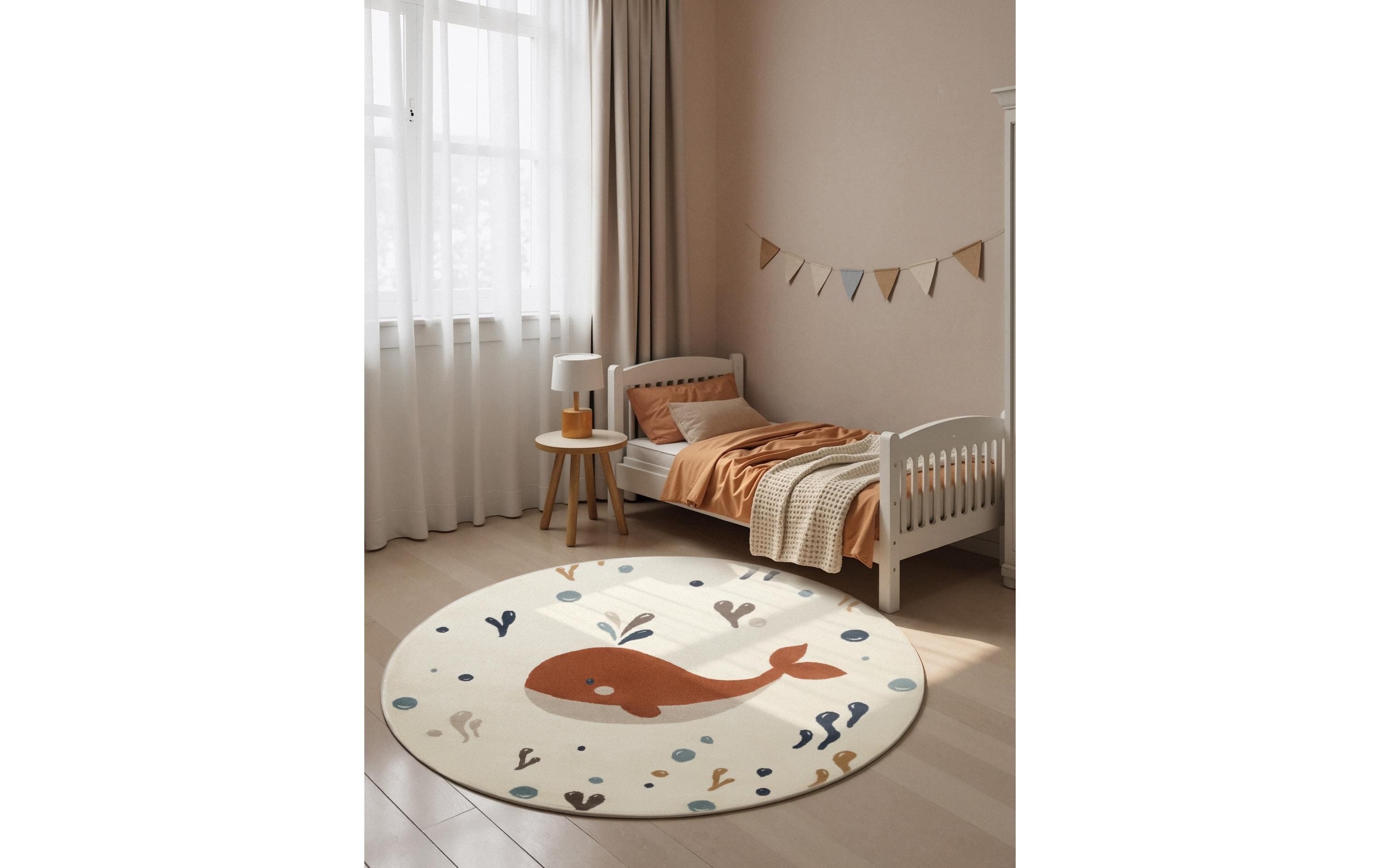 HANSE Home Kinderteppich »Moby« rund 10 mm Höhe Pflegeleicht, Weich, Kinderzimmer, Spielteppich, Spielunterlage