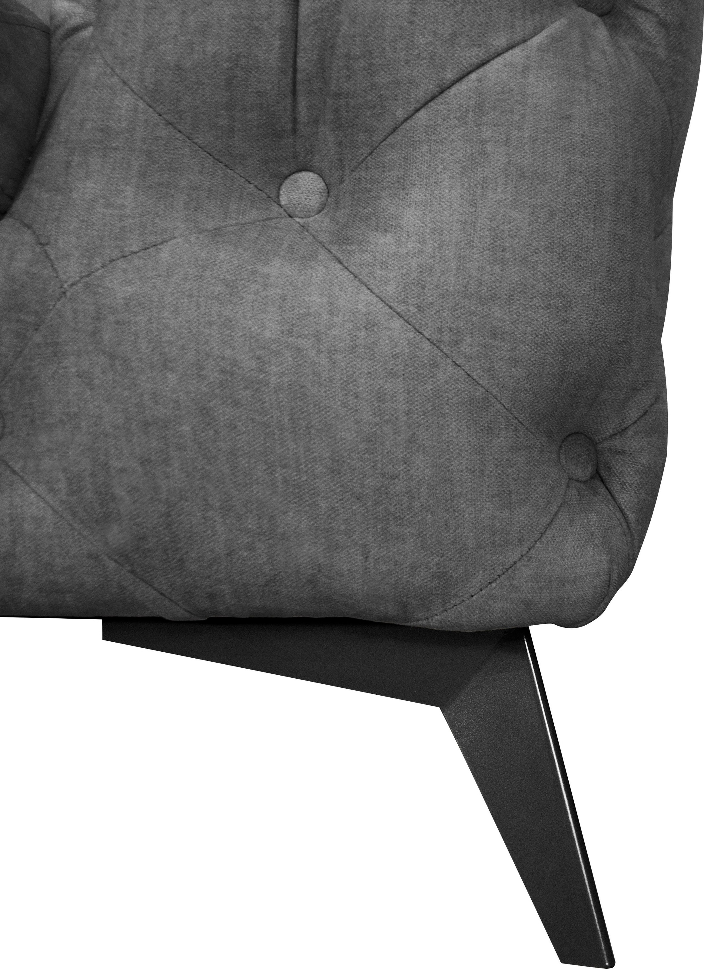 Leonique Chesterfield-Sessel »Glynis Sessel«, aufwändige Knopfheftung, moderne Chesterfield Optik, Fussfarbe wählbar