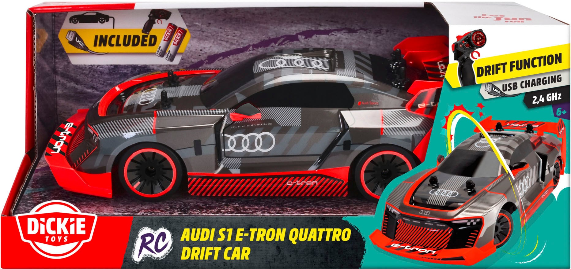 Dickie Toys Voiture RC »Audi S1 E-Tron Quattro Drift Car«