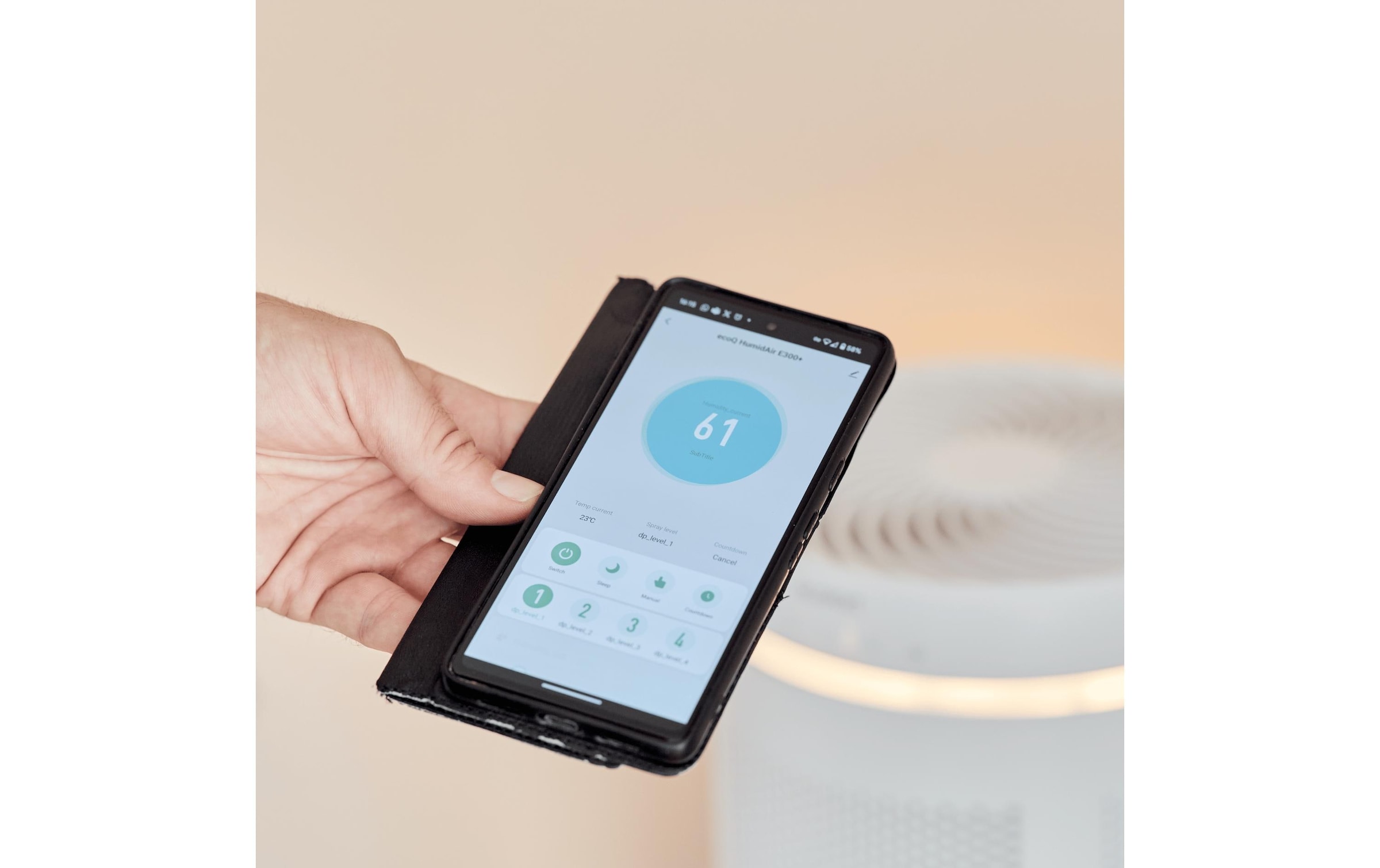   Luftbefeuchter »Ecofort ecoQ HumidAir E300« 4 l Wassertank Gegen trockene Luft: Hygienischer Luftbefeuchter mit waschbarem Filter