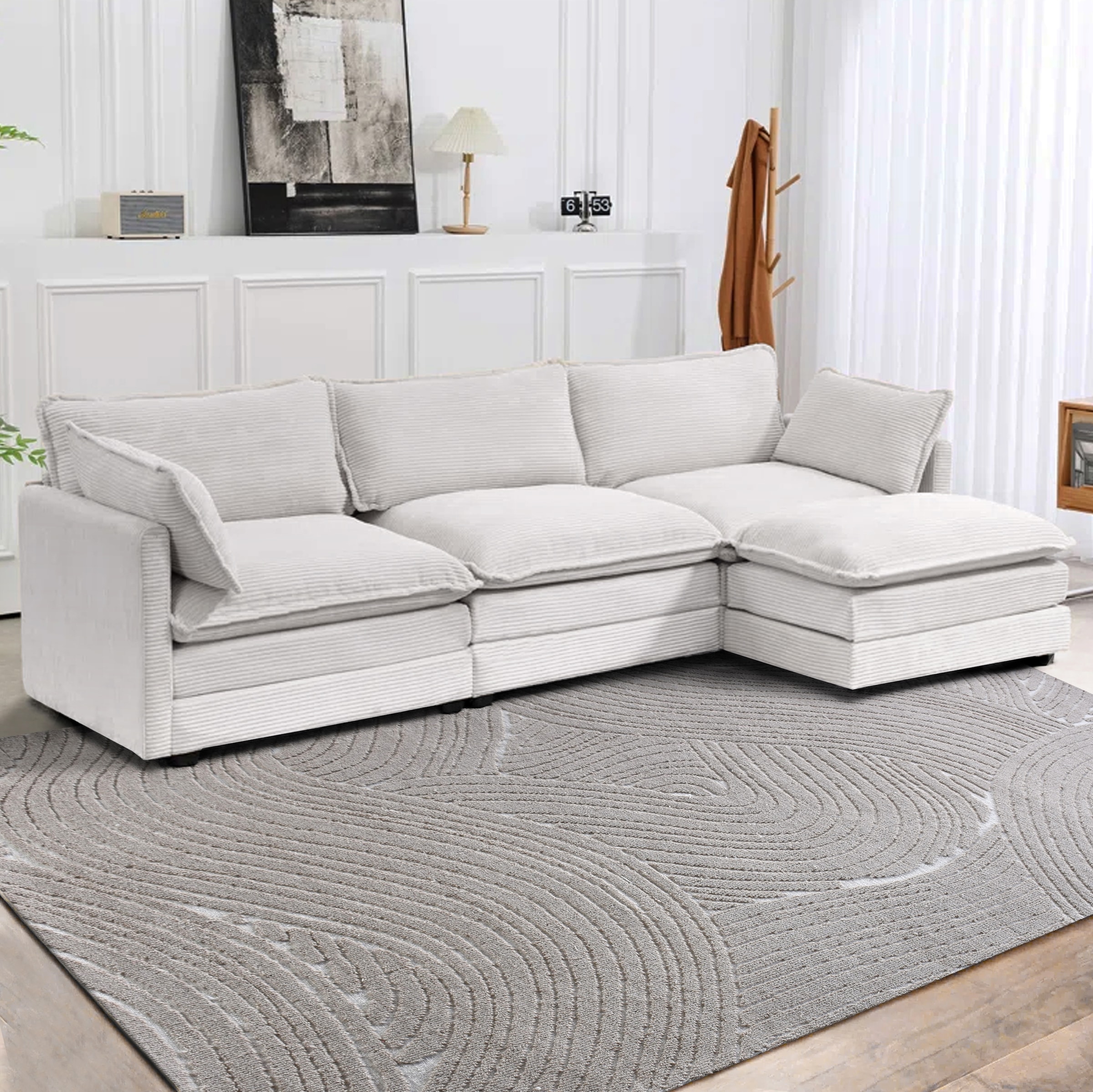 my home Wollteppich »Falun, handgewebt, Wolle, Hoch-Tief-Struktur«, rechteckig, 12 mm Höhe, einfarbig, Wolle, Handweb Teppich, Wohnzimmer, Schlafzimmer, Esszimmer