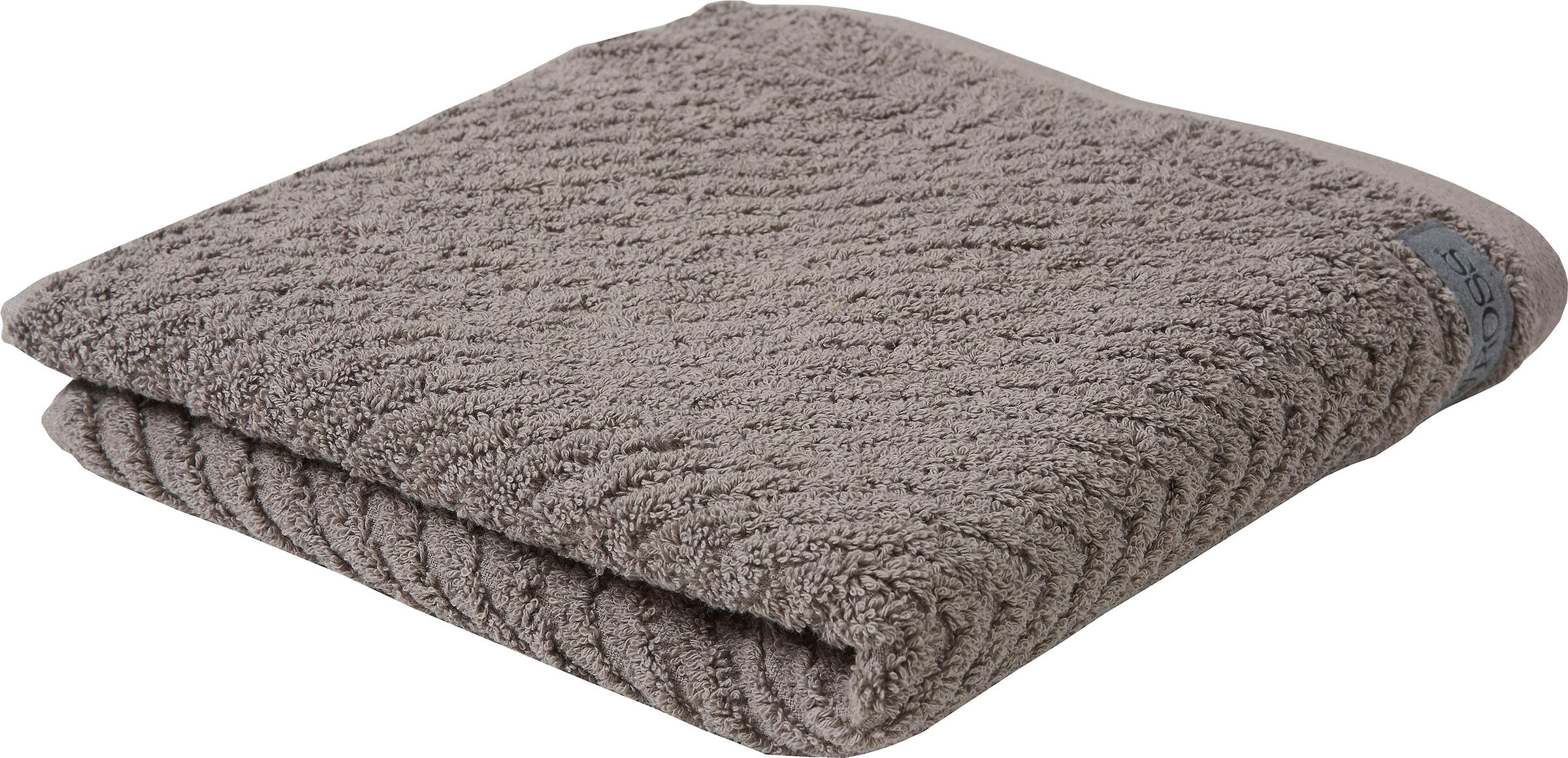 ROSS Serviette de bain »Smart« Uni-Rippe mit Velourslabel