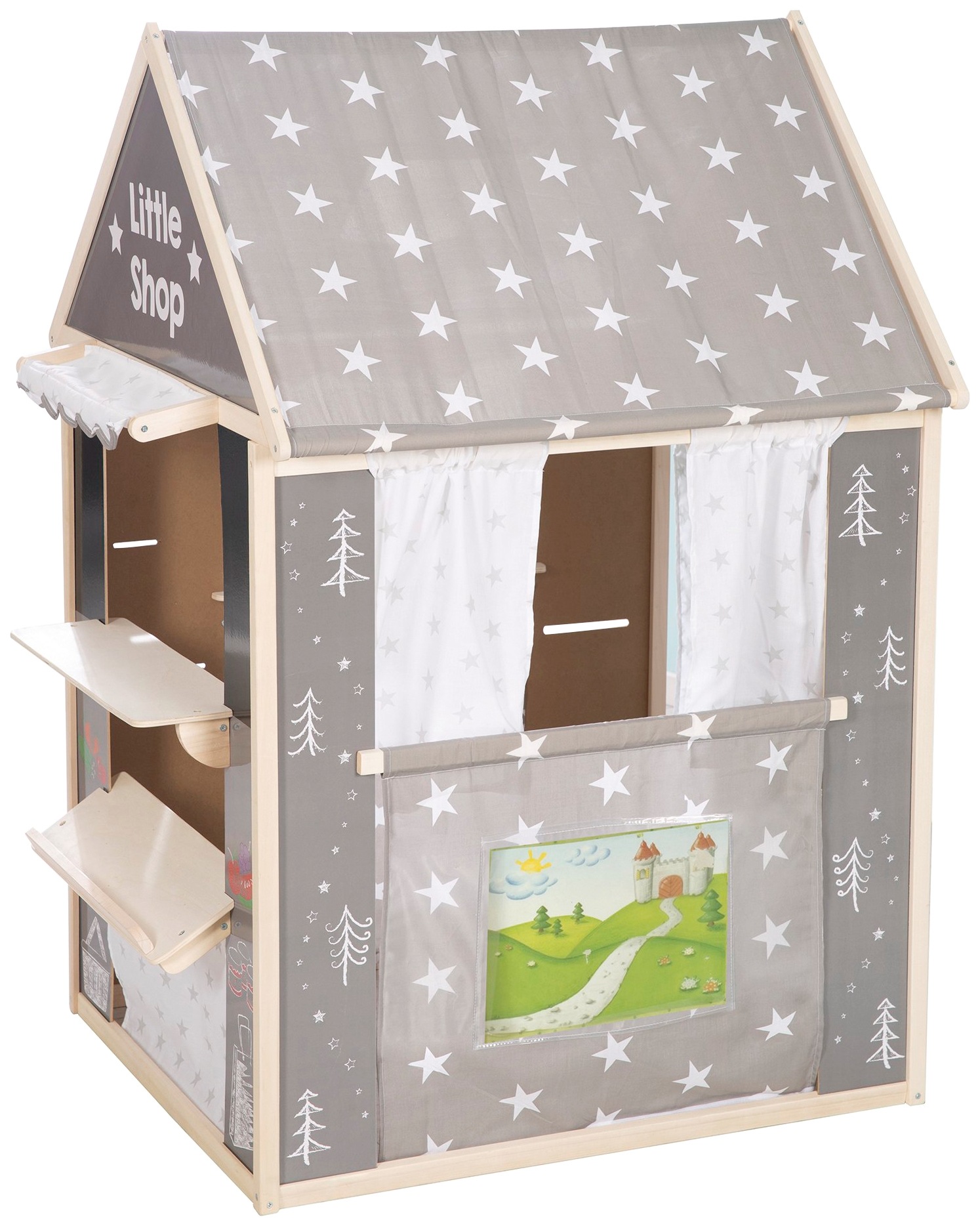 Image of roba® Spielhaus »Kombination«, Masse: LxB: 94,5x82,5cm, Kaufmannsladen, Post, Kiosk, Kaspertheater bei Ackermann Versand Schweiz