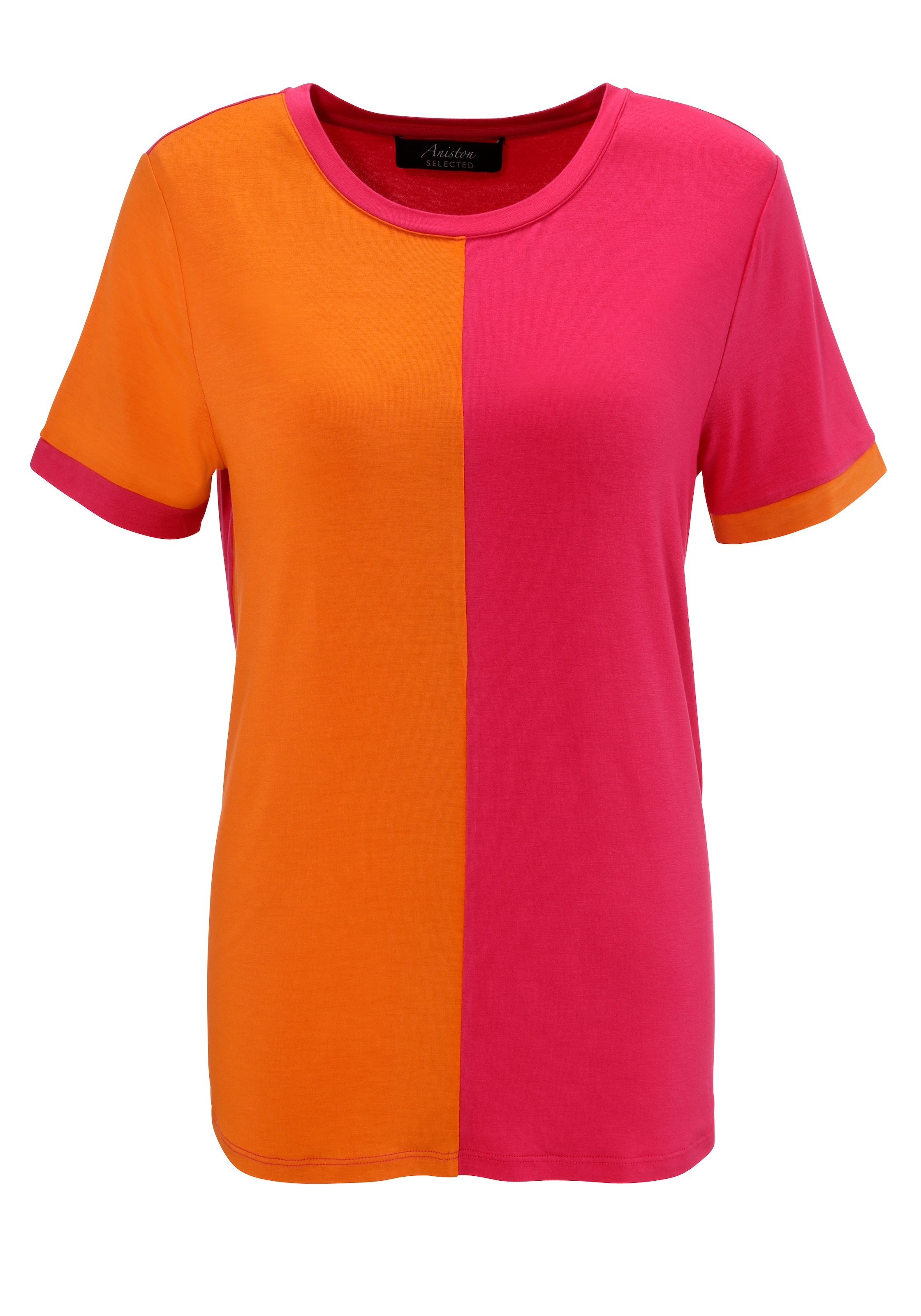 Aniston SELECTED T-Shirt, mit trend- und farbstarken Colorblock