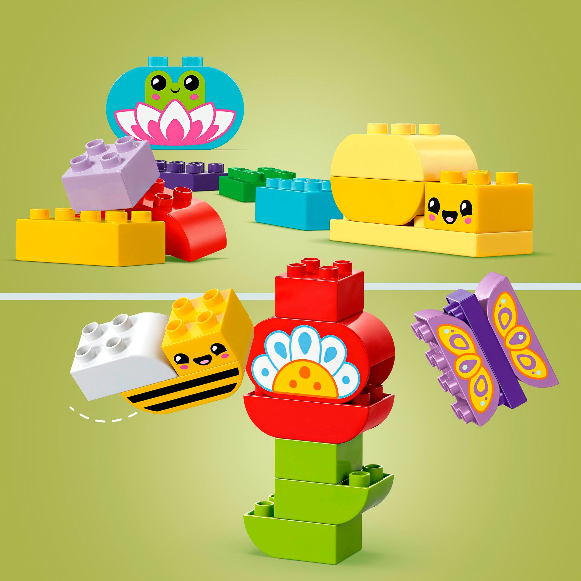 LEGO® Konstruktionsspielsteine »Kreativer Blumengarten (10444), LEGO DUPLO Town« Made in Europe