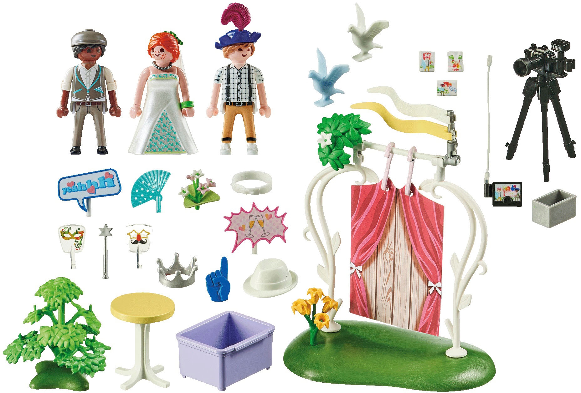 Playmobil® Konstruktions-Spielset »Hochzeits Fotobox (71367), My City Life«, (79 St.)