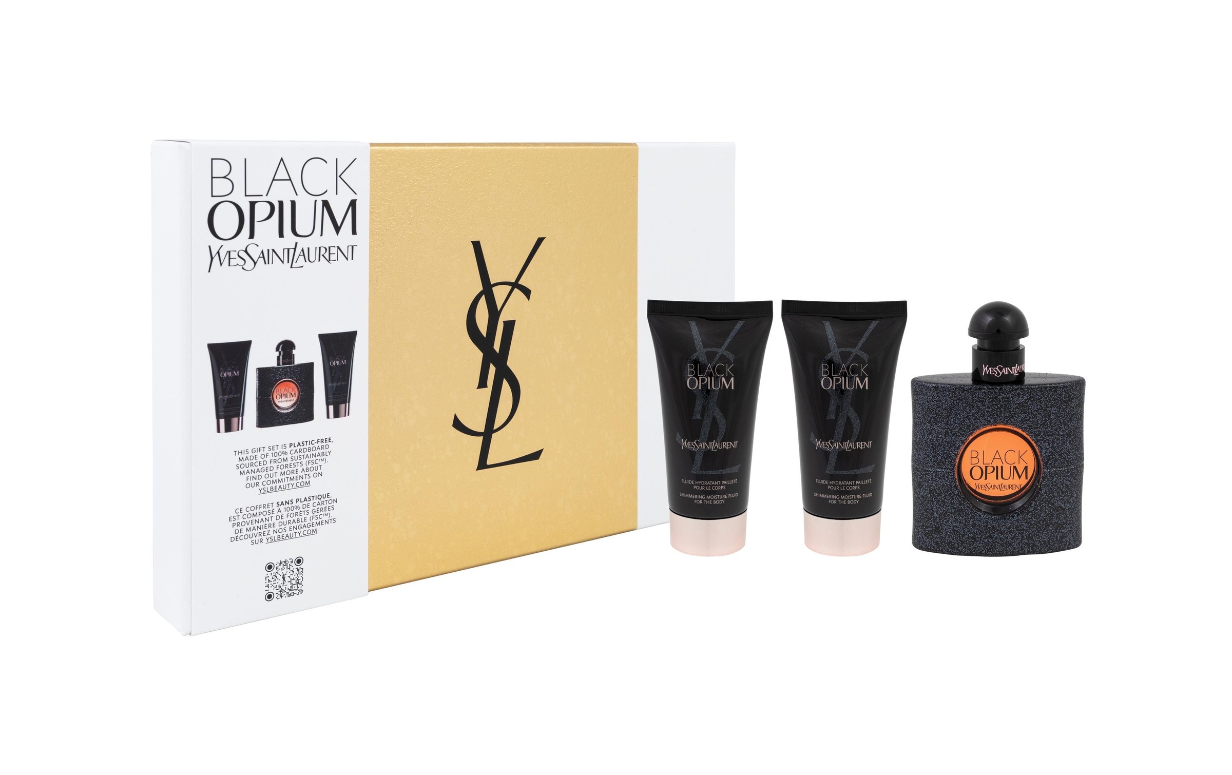 YVES SAINT LAURENT Eau de Parfum »Black Opium«, (3 tlg.)