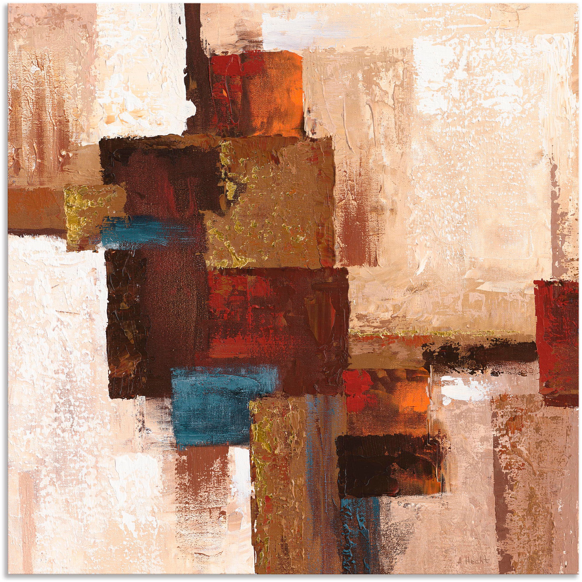 Image of Artland Wandbild »Karos Abstrakt I«, Muster, (1 St.), in vielen Grössen & Produktarten - Alubild / Outdoorbild für den Aussenbereich, Leinwandbild, Poster, Wandaufkleber / Wandtattoo auch für Badezimmer geeignet bei Ackermann Versand Schweiz