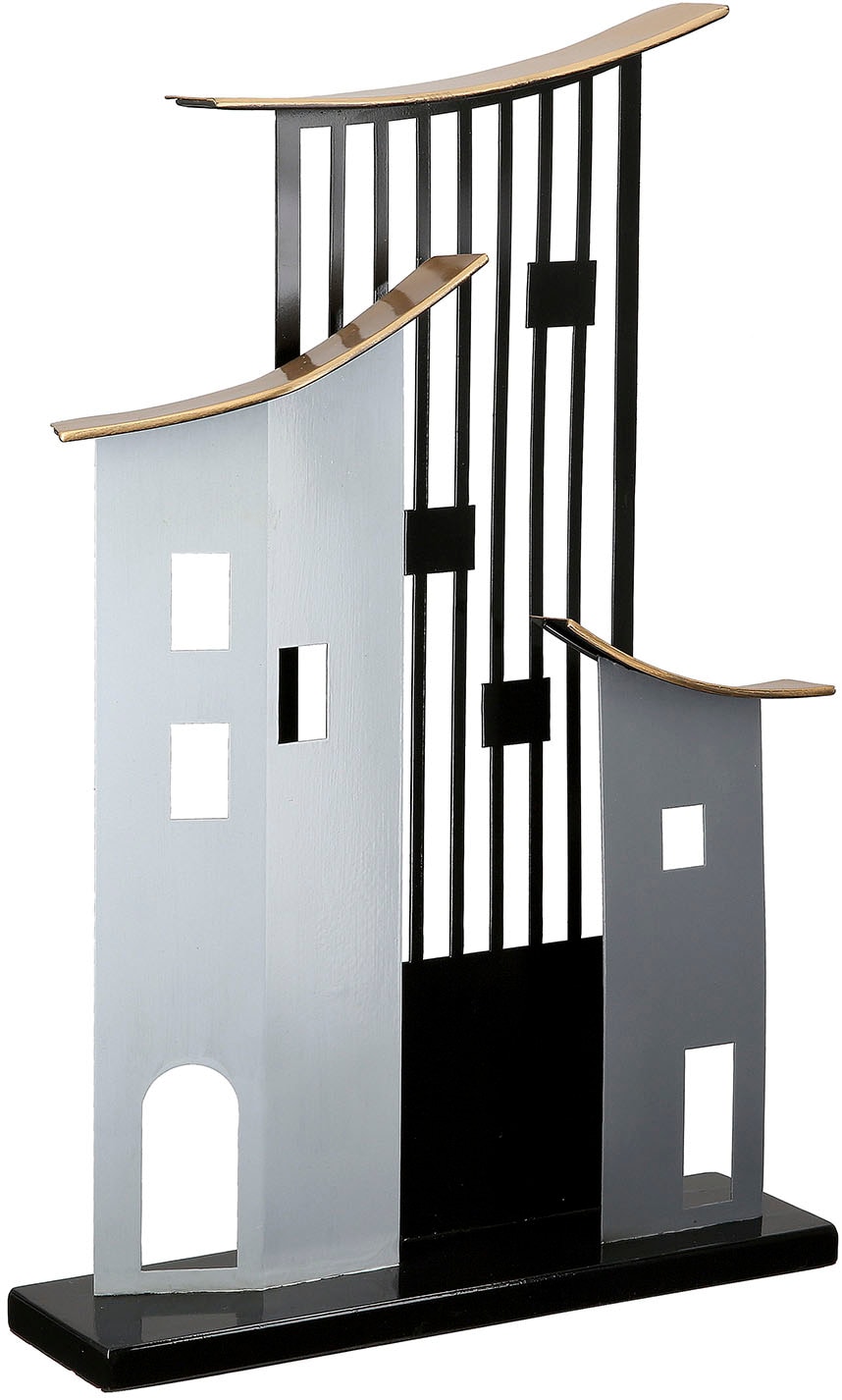 Image of Casablanca by Gilde Dekoobjekt "Standrelief Haus Metropolitan grau; schwarz H. 47,5 cm"