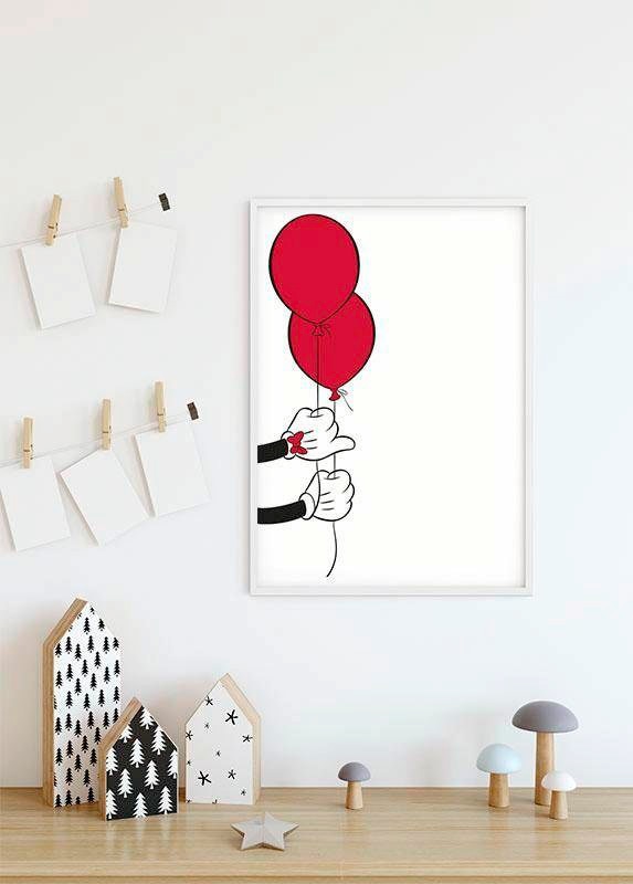 Komar Bild »Mickey Mouse Balloon«, Disney, (1 St.), Wandbild zur Dekoration im Kinderzimmer - ohne Rahmen