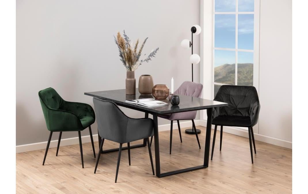 AC Design Table de salle à manger »Amble 60 x 90 x 74 cm, Schwarz«