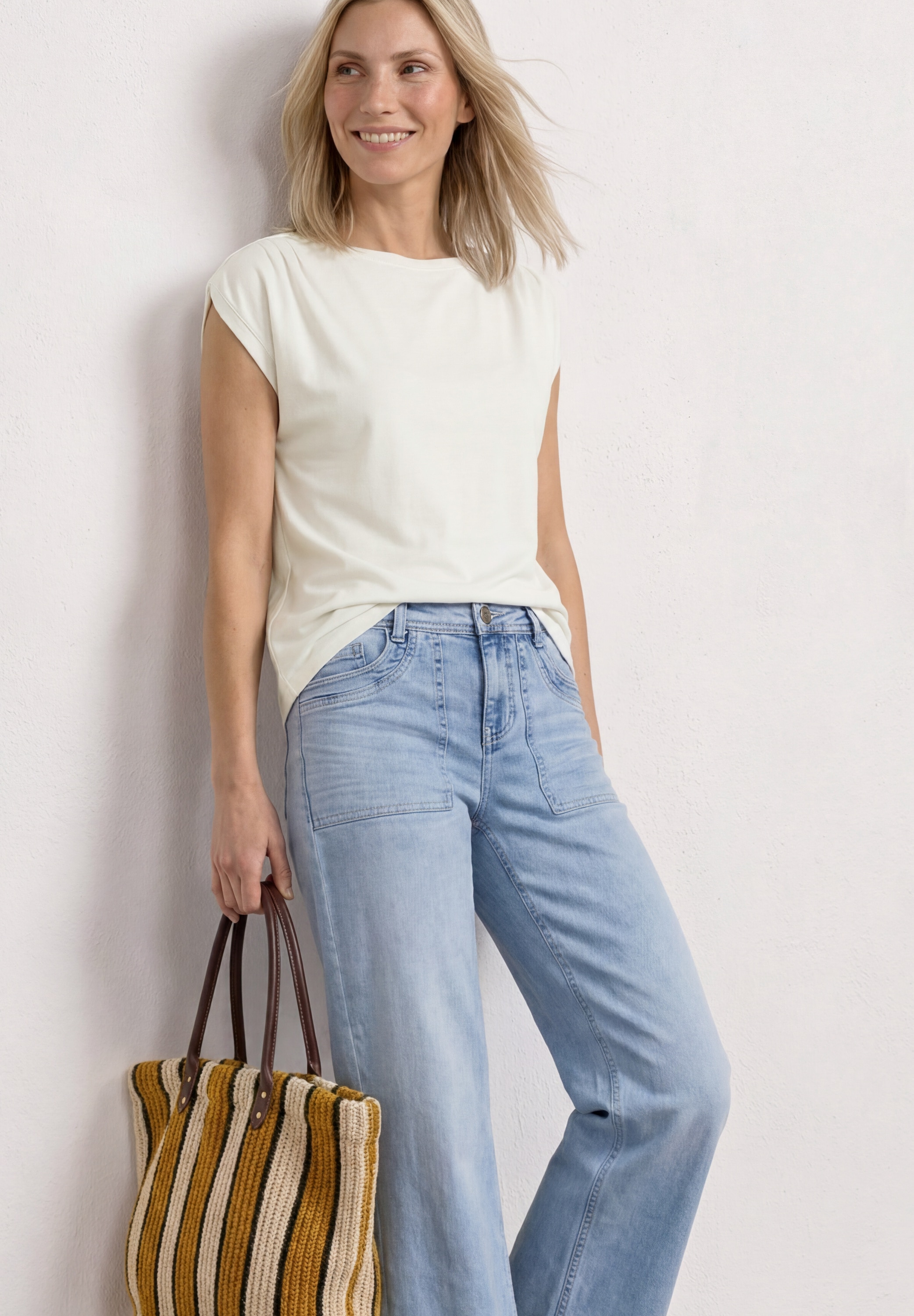 Image of STREET ONE Shirttop Sommershirt mit Raffung