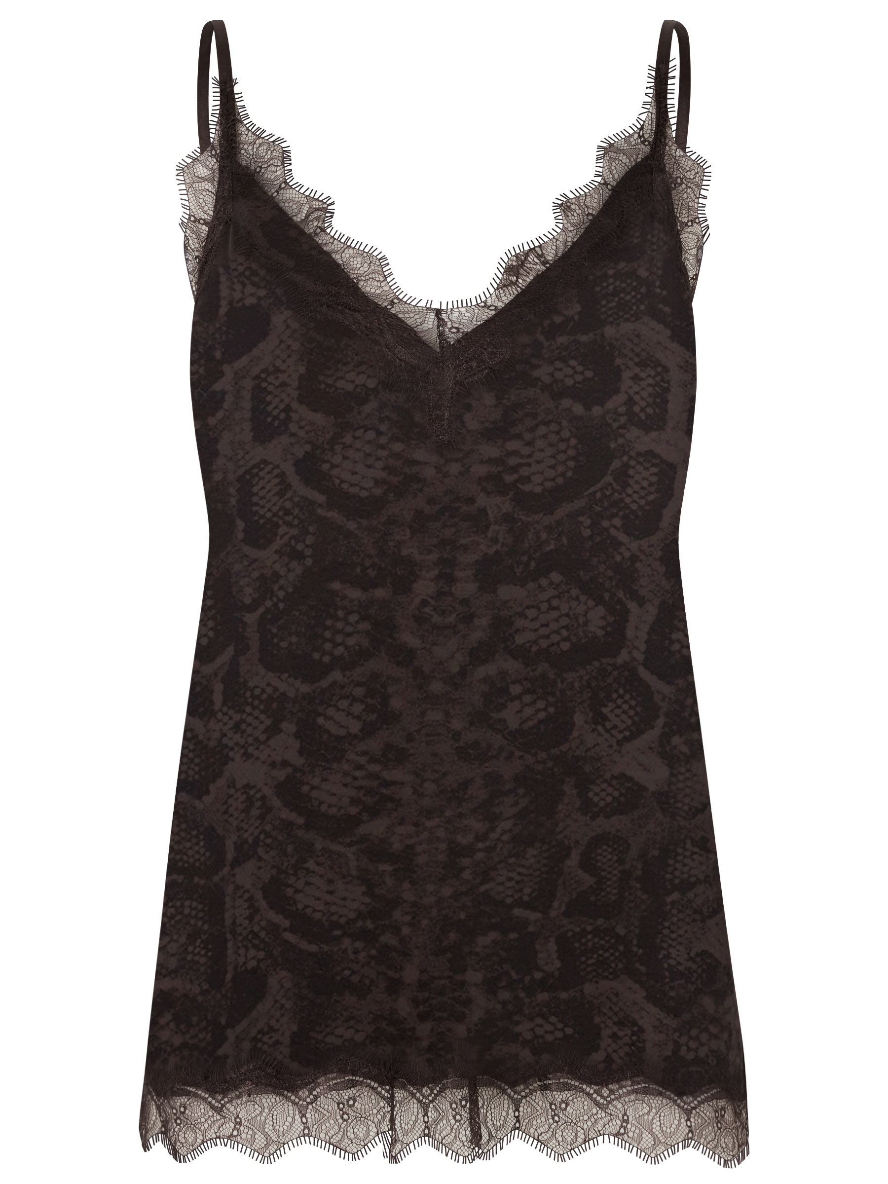 Image of rosemunde Spaghettitop "Billie Strap Top" Vintage-Spitzenbesatz an Ausschnitt und Saum, feminin