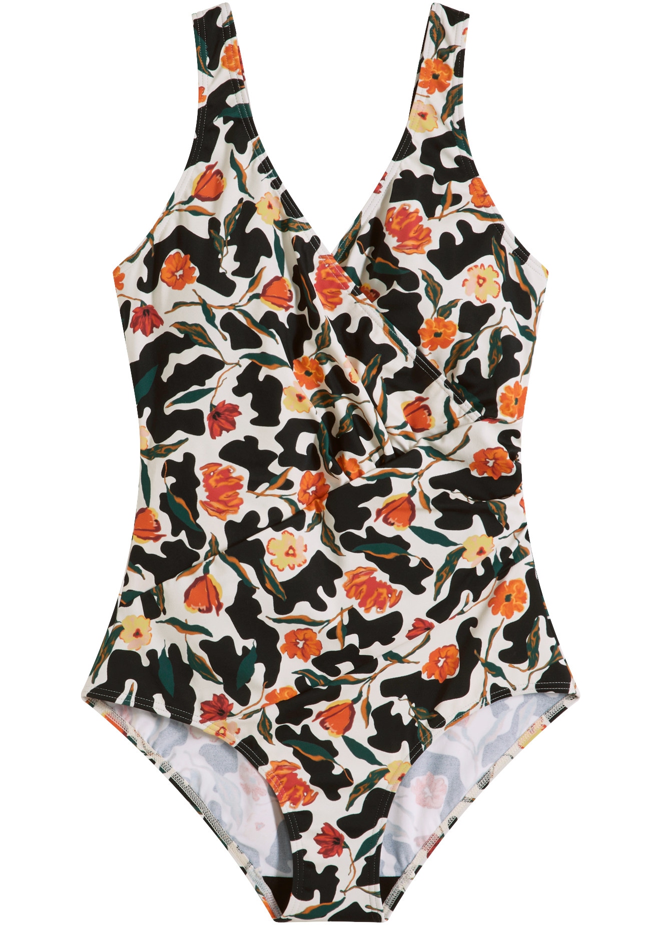 bonprix Maillot de bain aspect drapé, style sportif, en polyamide et élasthanne