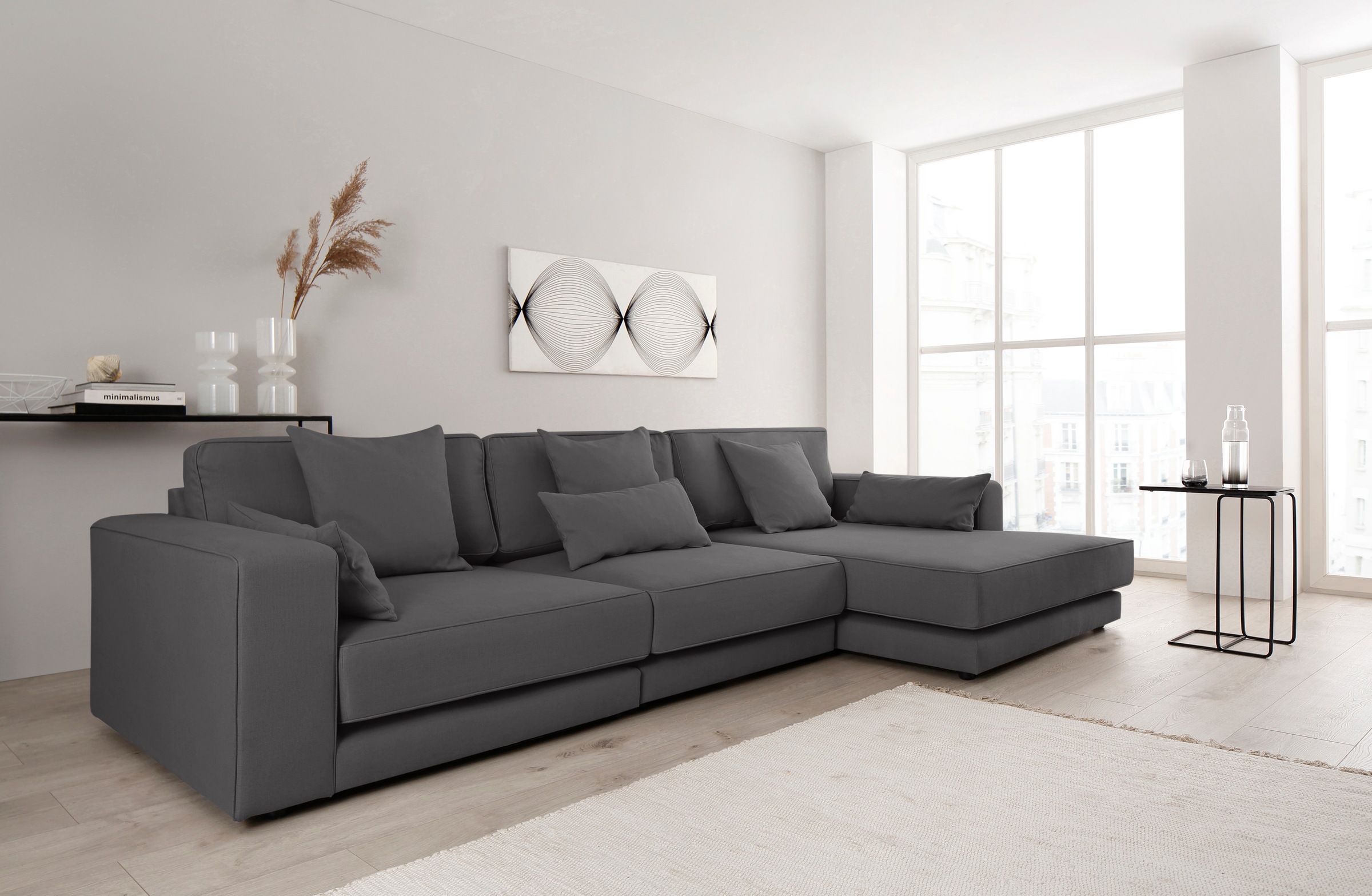Image of GOODproduct Ecksofa »Grenette«, Modulsofa, im Baumwoll-/Leinenmix oder umweltschoned aus recycelten Stoffen, Federkern bei Ackermann Versand Schweiz