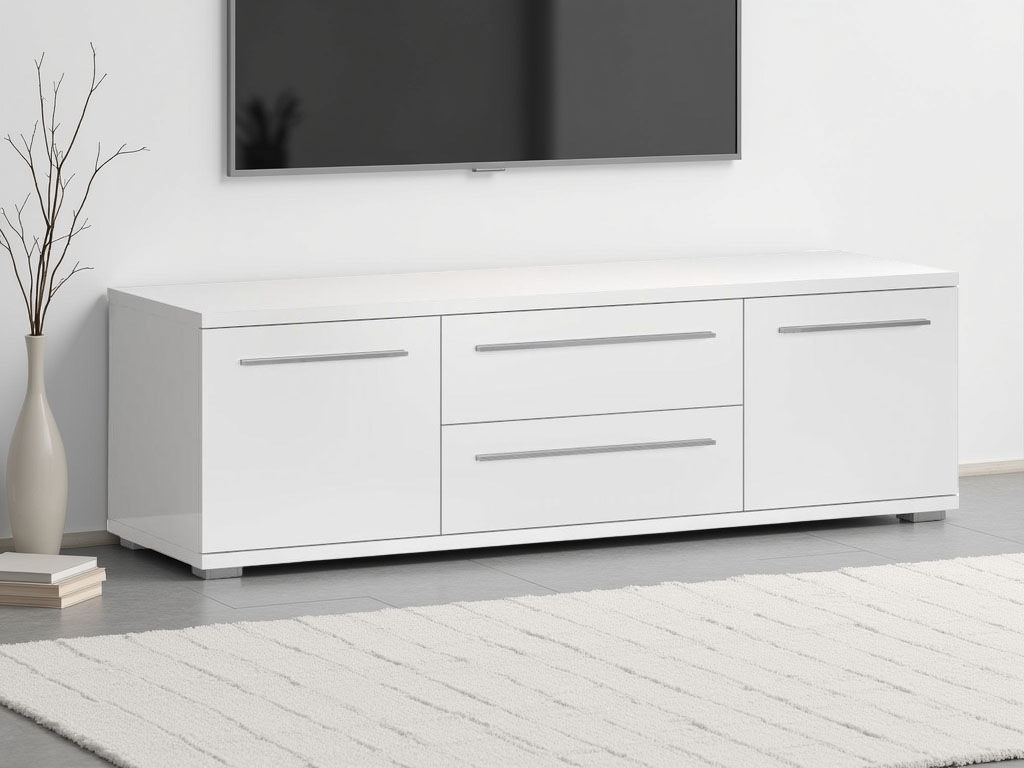 Image of GOODproduct Lowboard "Piano TV-Kommode in Breite 165 oder 180 cm mit Soft-Close-Funktion" Hochglanz UV-lackiert, Br 180 cm mit versch. Tür- und Schubkastenmasse