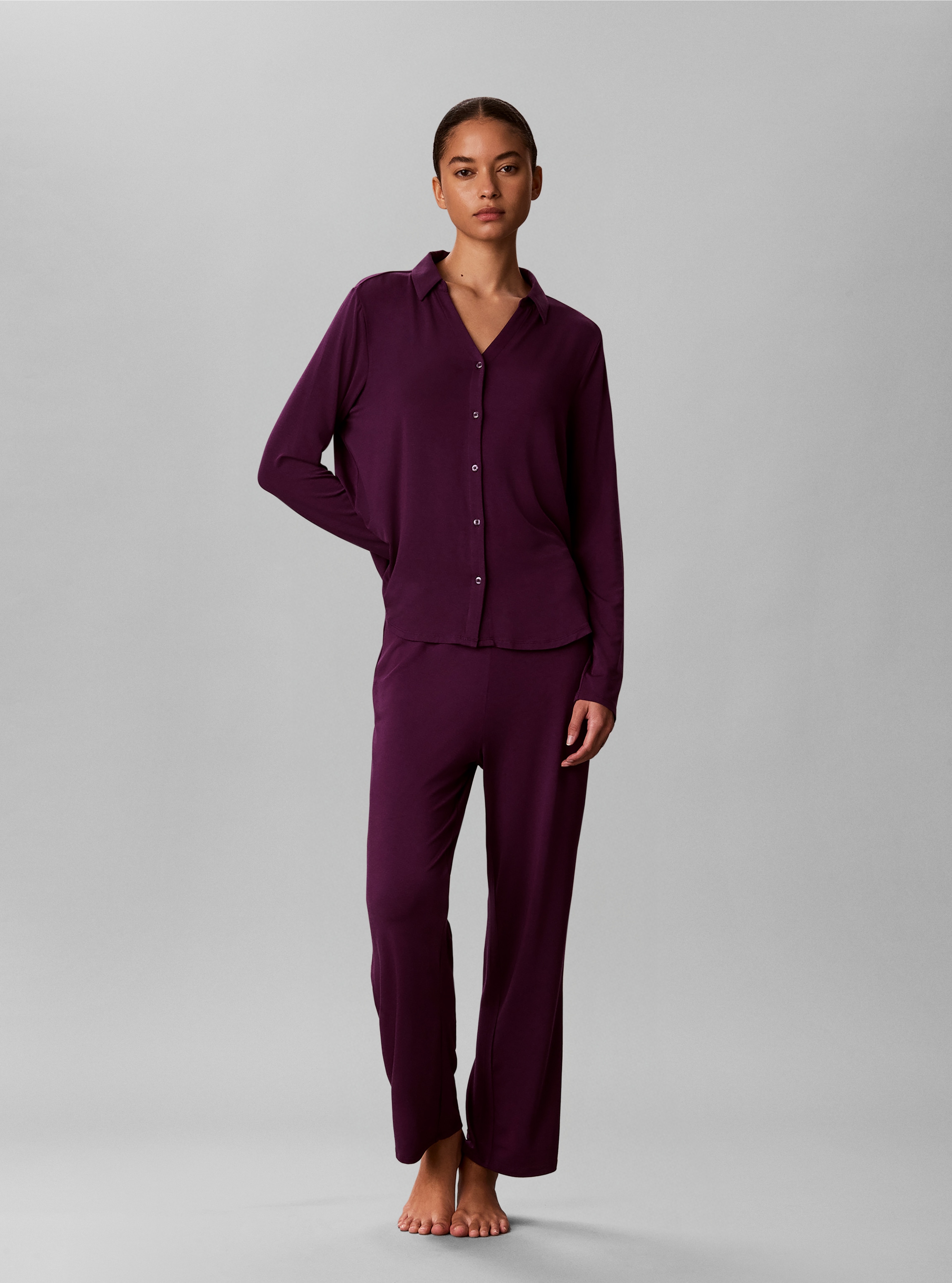 Image of Calvin Klein Underwear Pyjama "SHIRT SET" Regular fit mit V-Ausschnitt
