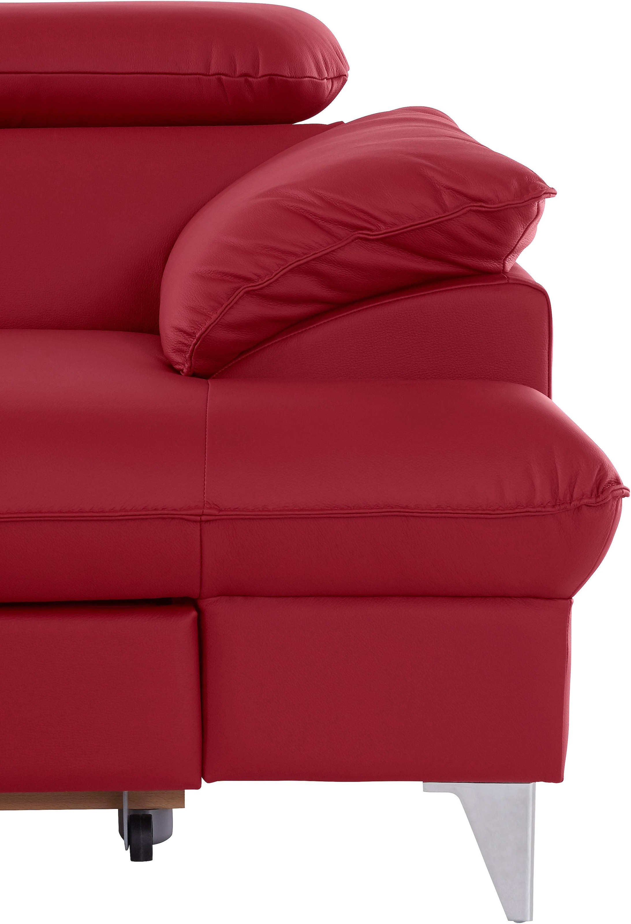 COTTA Ecksofa »Caluso L-Form«, inklusive Kopfteilverstellung, wahlweise mit Bettfunktion