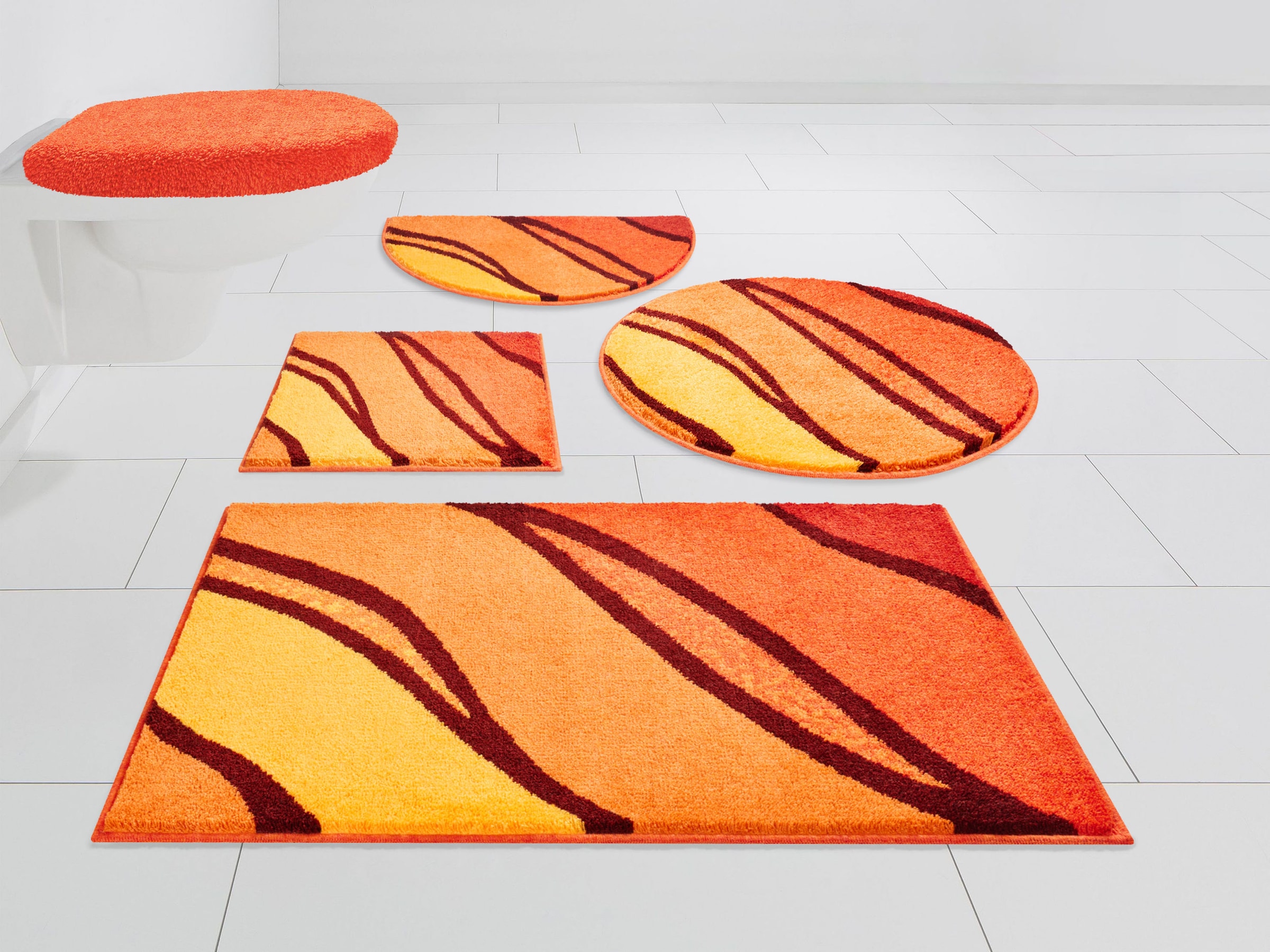 Image of Grund Badematte "Belize, Badvorleger, Badezimmer Teppich, sehr weich" Höhe 20 mm rutschhemmend beschichtet fussbodenheizungsgeeignet schnell trocknend weiche Haptik, auch als 3 teiliges Set erhältlich, Made in Europe