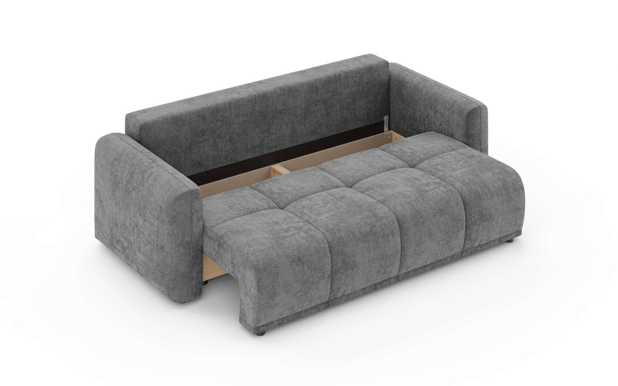 GOODproduct 3-places »LOXXA Schlafsofa mit Bettkasten, komfortables Sitzgefühl, Breite 241cm« Liegefläche 150x192cm, inklusive Rückenkissen, moderne Steppung
