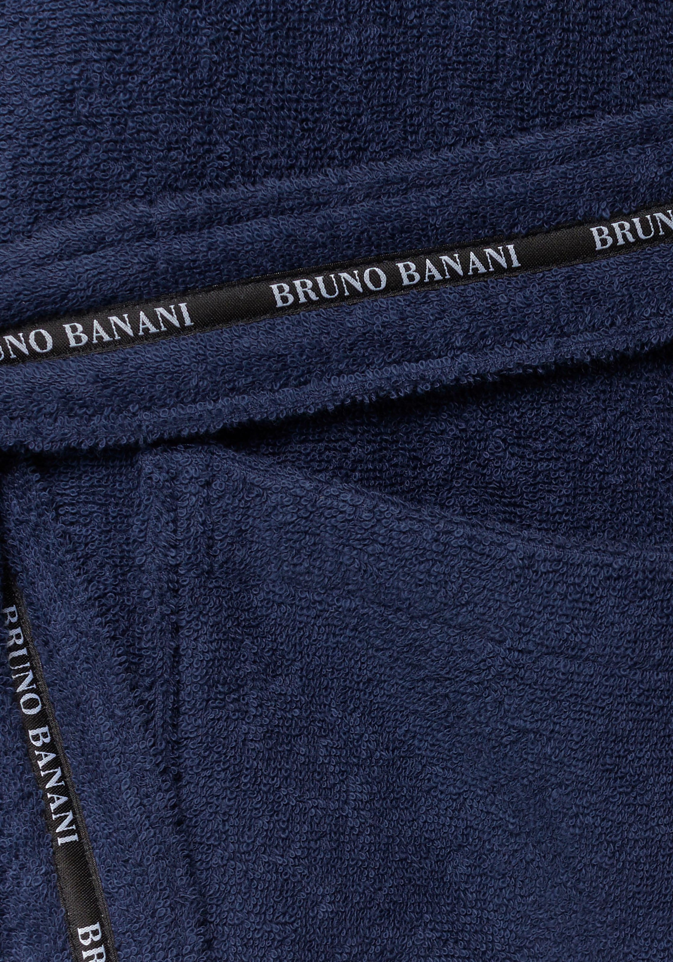 Bruno Banani Herrenbademantel »»Danny««, (1 St.), mit Logostreifen, Herren Bademantel aus 100% Baumwolle, S-4XL