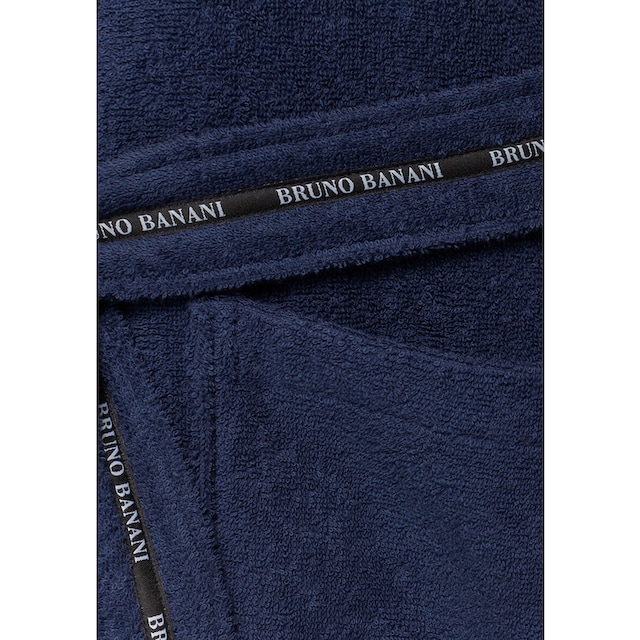 Bruno Banani Herrenbademantel »»Danny««, (1 St.), mit Logostreifen, Herren  Bademantel aus 100% Baumwolle, S-4XL versandkostenfrei auf