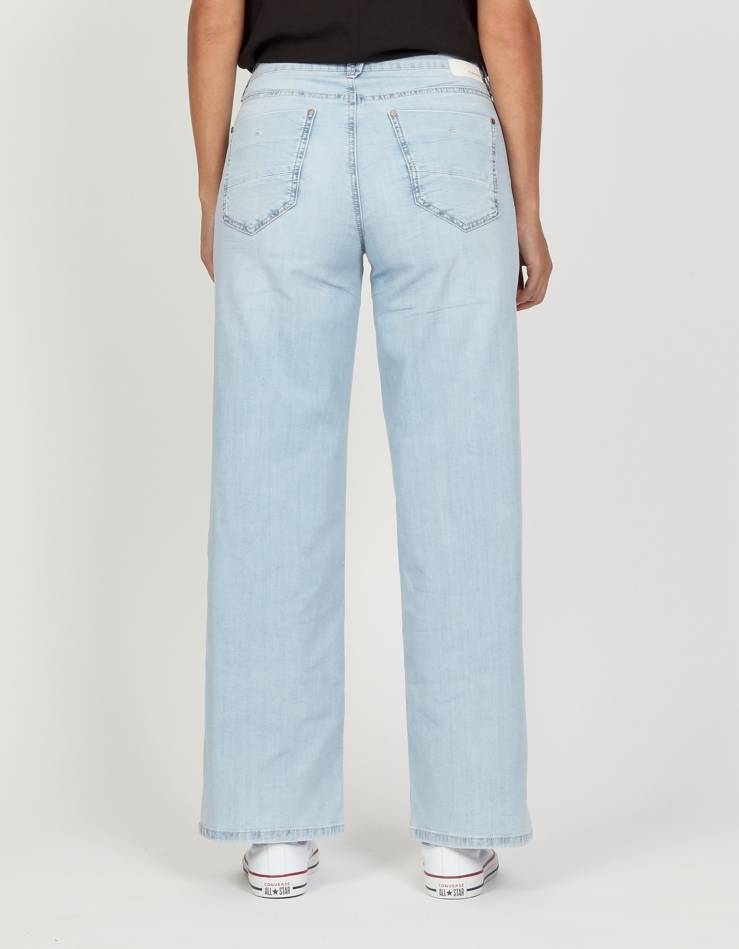 GANG Weite Jeans »94CARLOTTA«, weiter Fit im bodenlangen Palazzo-Style