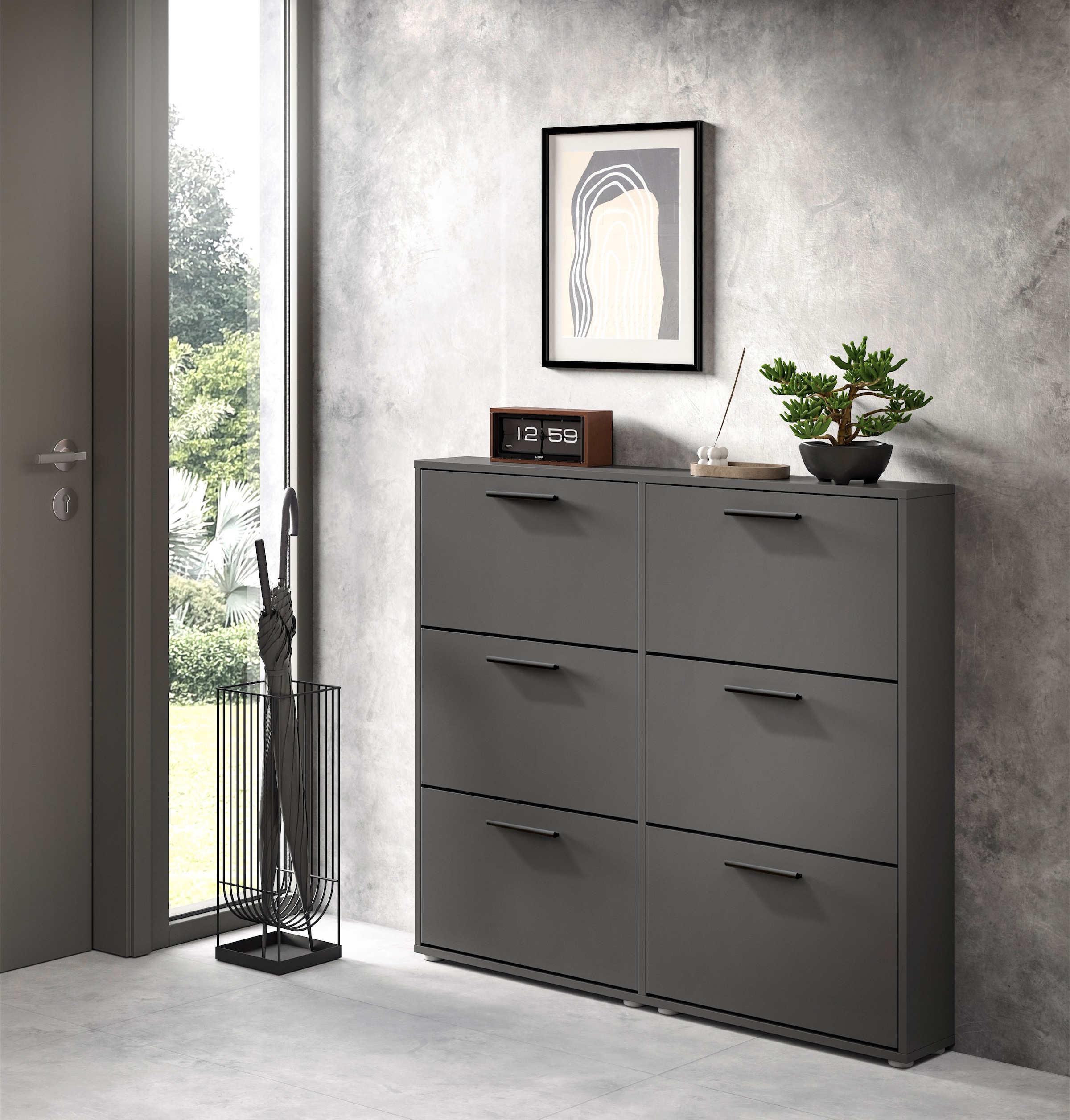 HBZ Schuhkipper »Sam Schuhkipper, Schuhschrank BxHxT 116x103x17 cm« 1 Stk. tlg. mit 6 Klappen
