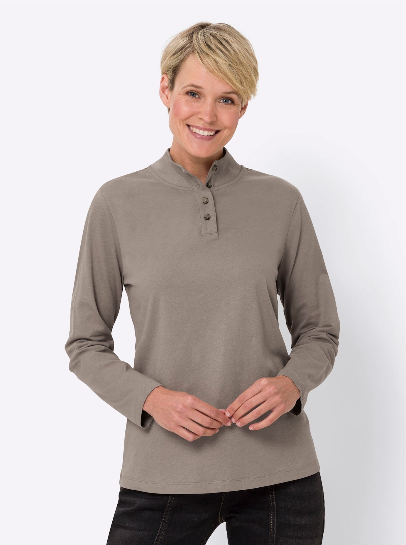 Image of Classic Basics Stehkragenshirt "Shirt" 1 tlg.
