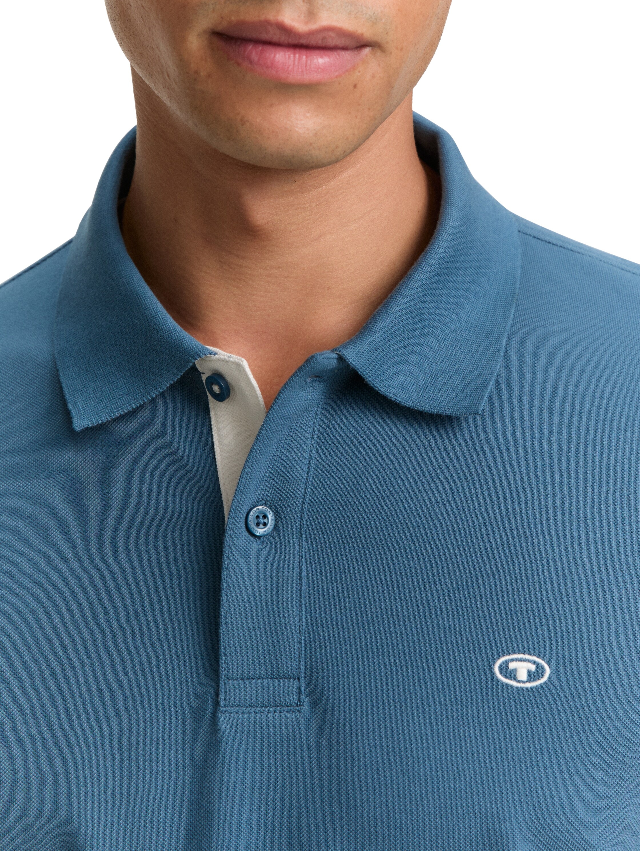 TOM TAILOR Poloshirt, mit farblich hervorgehobener Knopfleiste