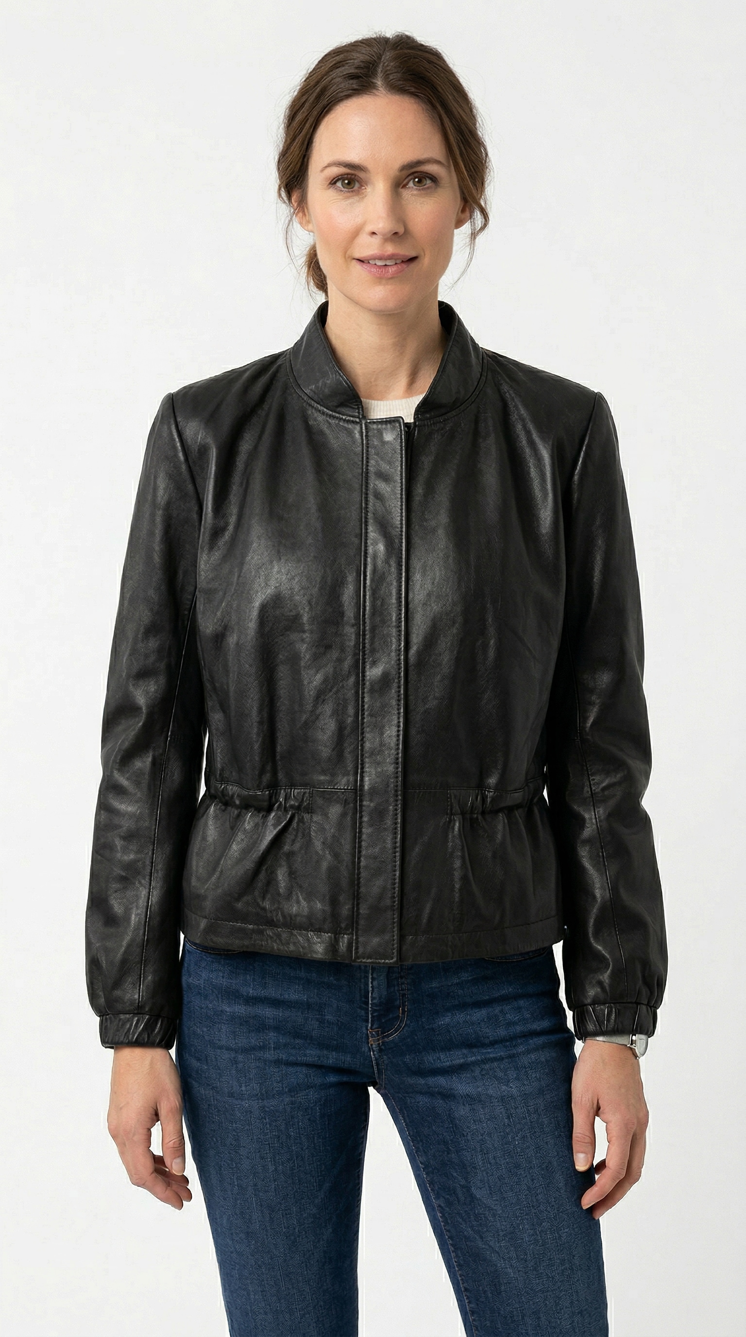 Image of Mauritius Lederjacke "MWEliz" mit verstellbarer Taille