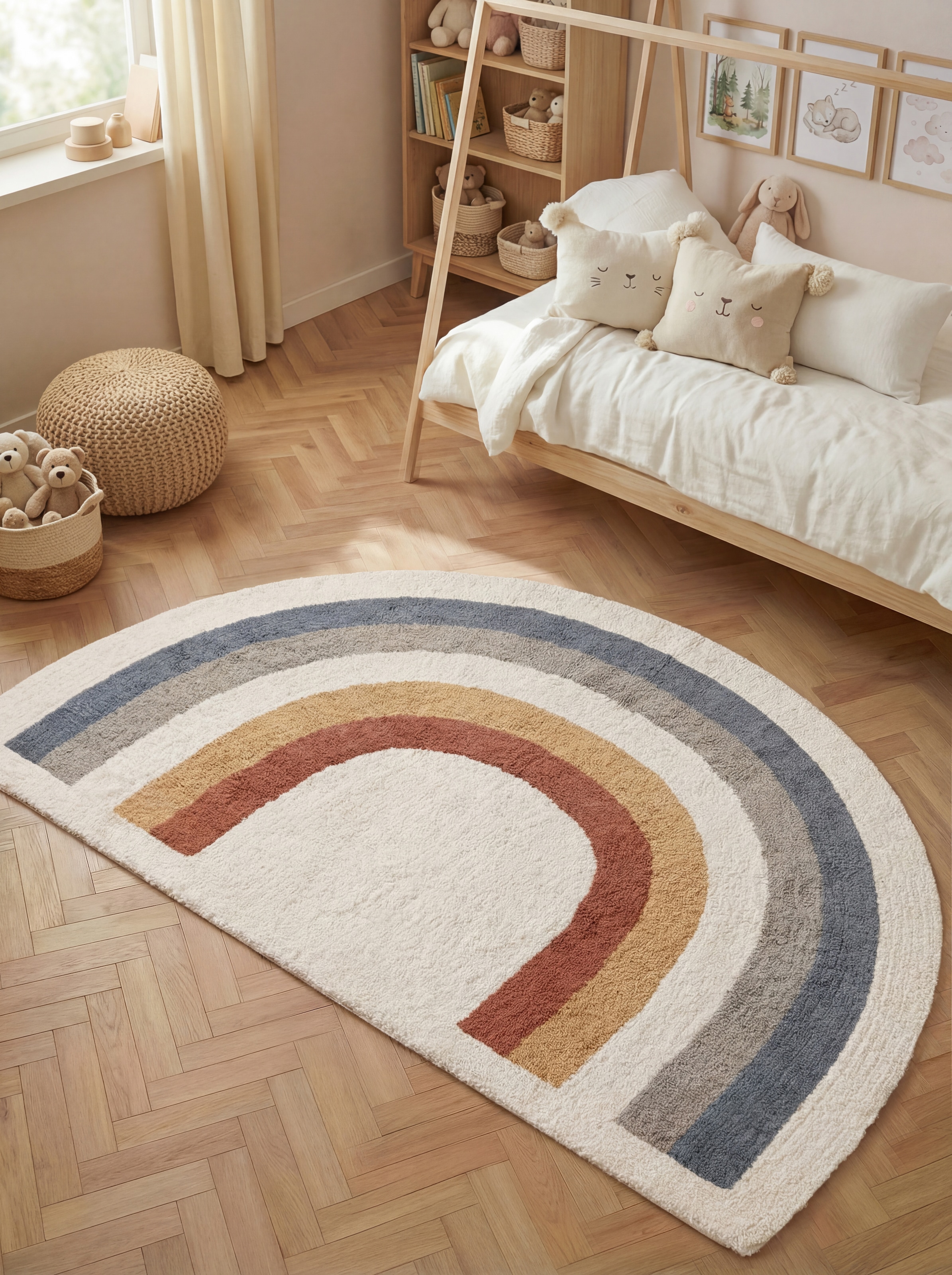 HANSE Home Tapis pour enfants »Riva« Rectangulaire 10 mm Höhe lavable, fait main, doux, antidérapant, tapis de jeu pour chambre d'enfant