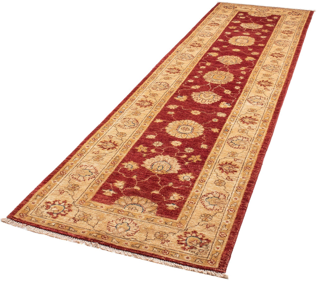 Image of morgenland Orientteppich »Ziegler - 297 x 77 cm - dunkelrot«, rechteckig, 6 mm Höhe, Wohnzimmer, Handgeknüpft, Einzelstück mit Zertifikat bei Ackermann Versand Schweiz