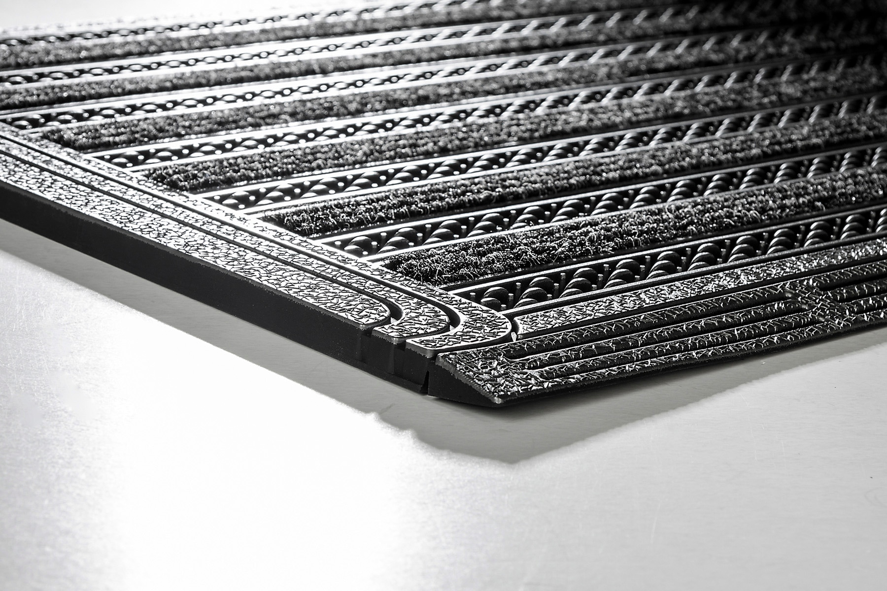 Home2Fashion Fussmatte »GridClean ST-XXL«, rechteckig, 12 mm Höhe, Schmutzfangmatte, robust & strapazierfähig, In- und Outdoor geeignet