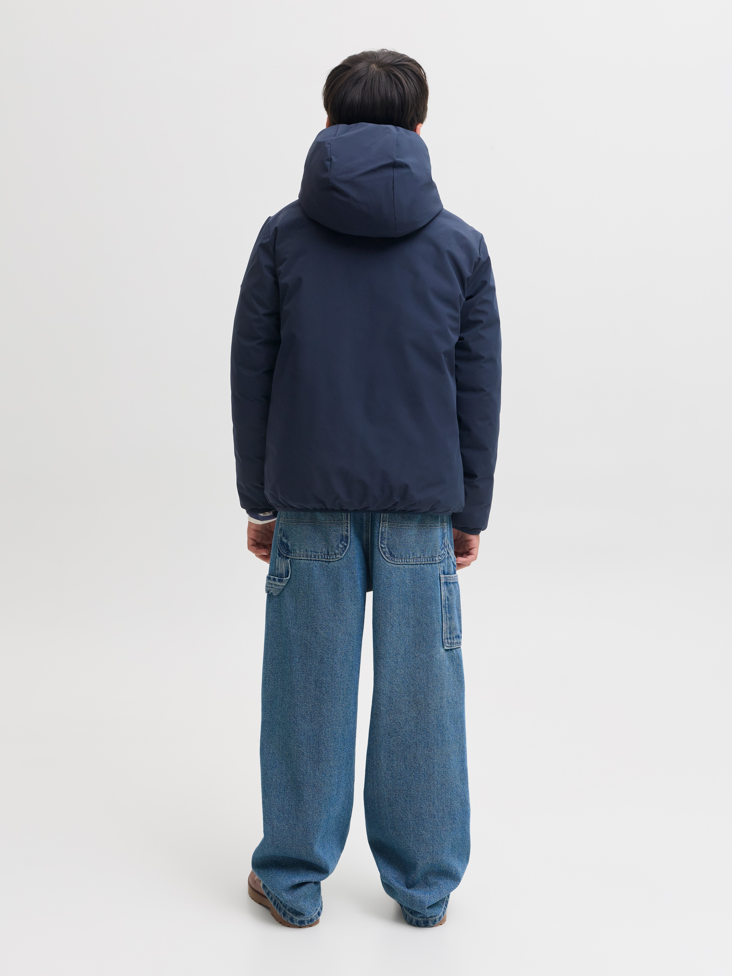 Jack & Jones Junior Wendejacke »JJEBROOKLYN REVERSIBLE JACKET SN JNR« mit Kapuze Kunstfaser, zum Wenden