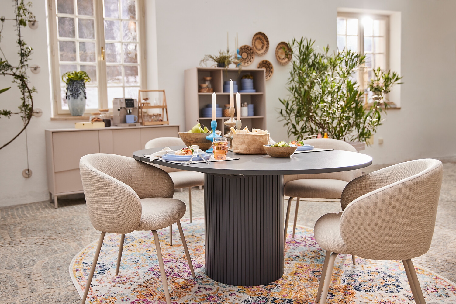 Woodman Esstisch »Toscana« Breite 120 cm, melaminbeschichtet, mit Verlängerungsplatten, FSC®