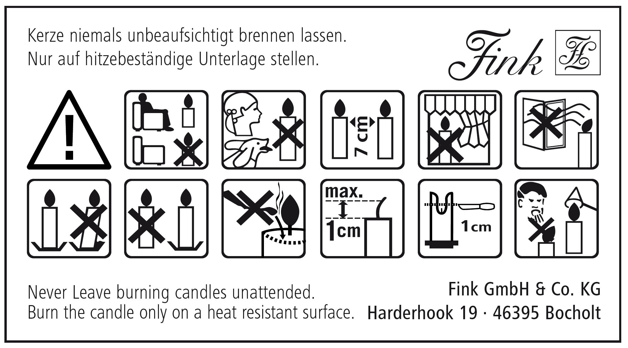 Fink Stumpenkerze "CANDLE"