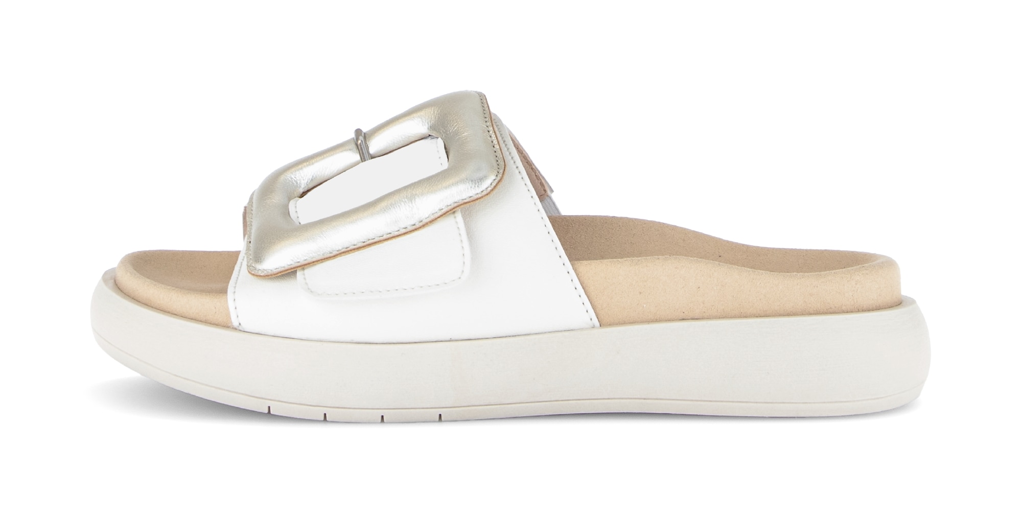 Gabor Pantolette  Plateau, Schlupfschuh, Sommerschuh mit grosser Zierschnalle