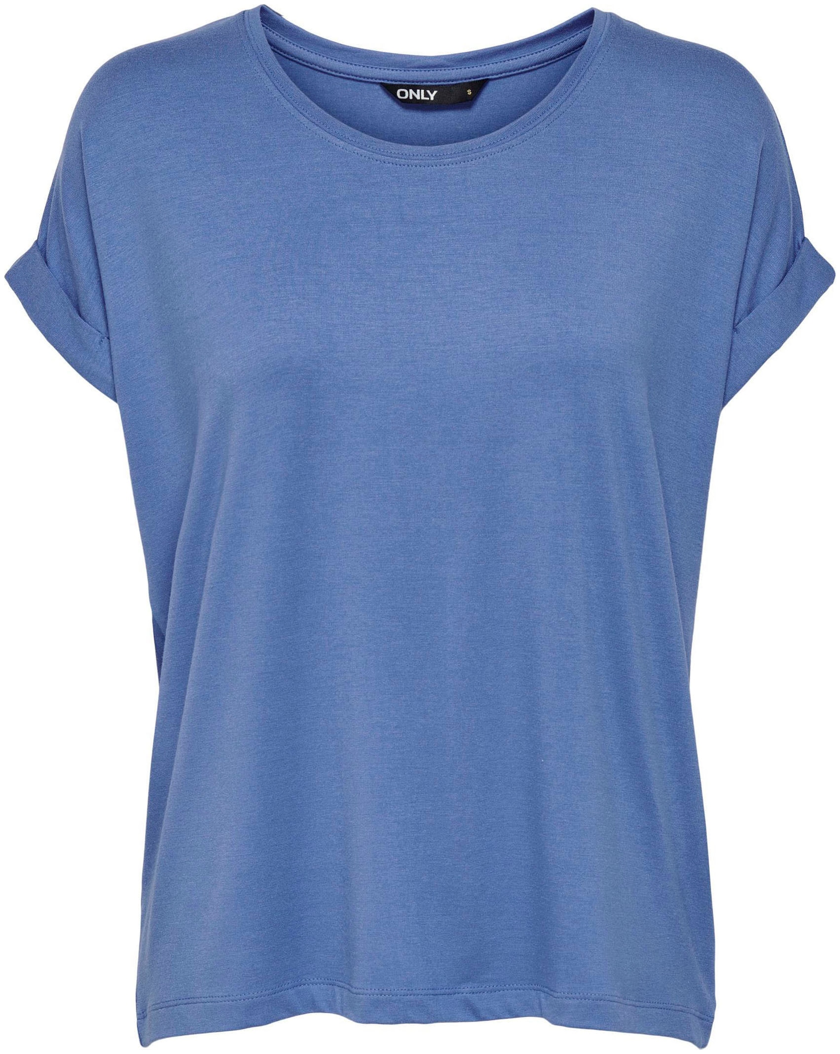 ONLY T-Shirt »ONLMOSTER S/S O-NECK TOP NOOS JRS«, mit Aufschlag am Arm