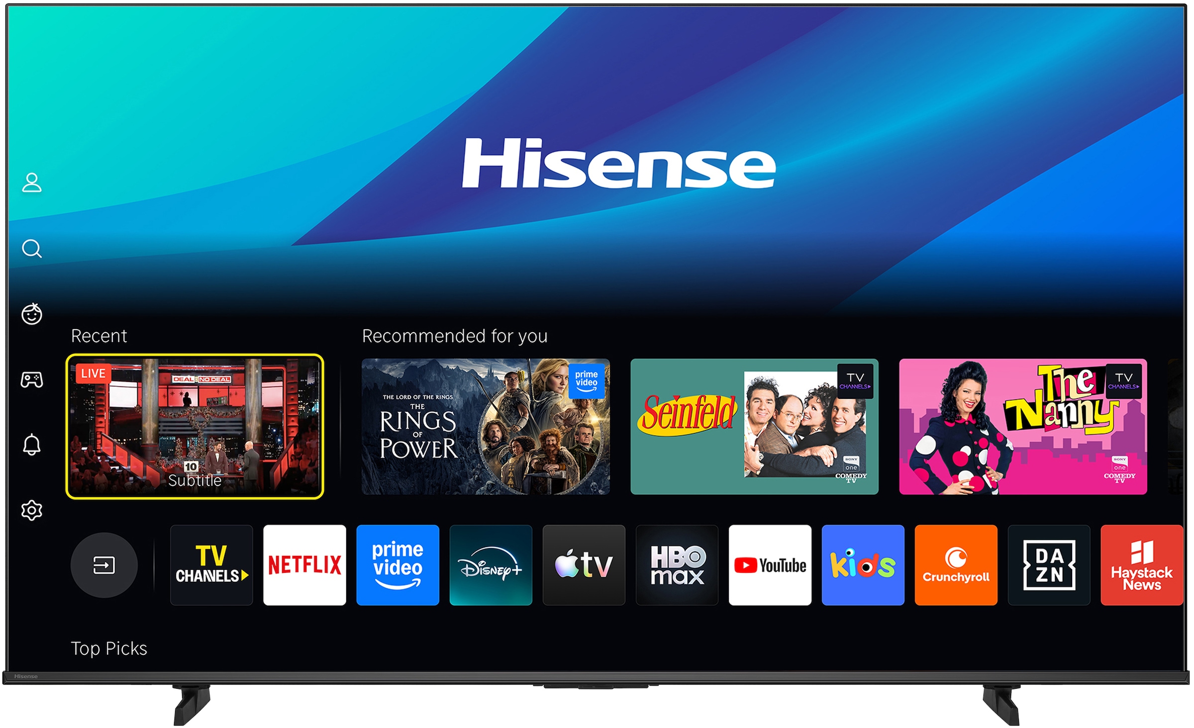 Hisense Téléviseur QLED »65E7S« 164 cm/65 ″