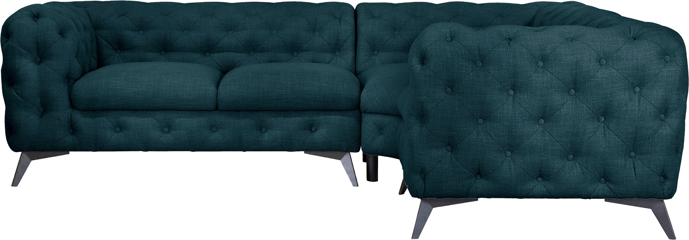 Image of Leonique Ecksofa »Glynis«, mit aufwändiger Knopfheftung in moderner Optik, Fussfarbe wählbar bei Ackermann Versand Schweiz