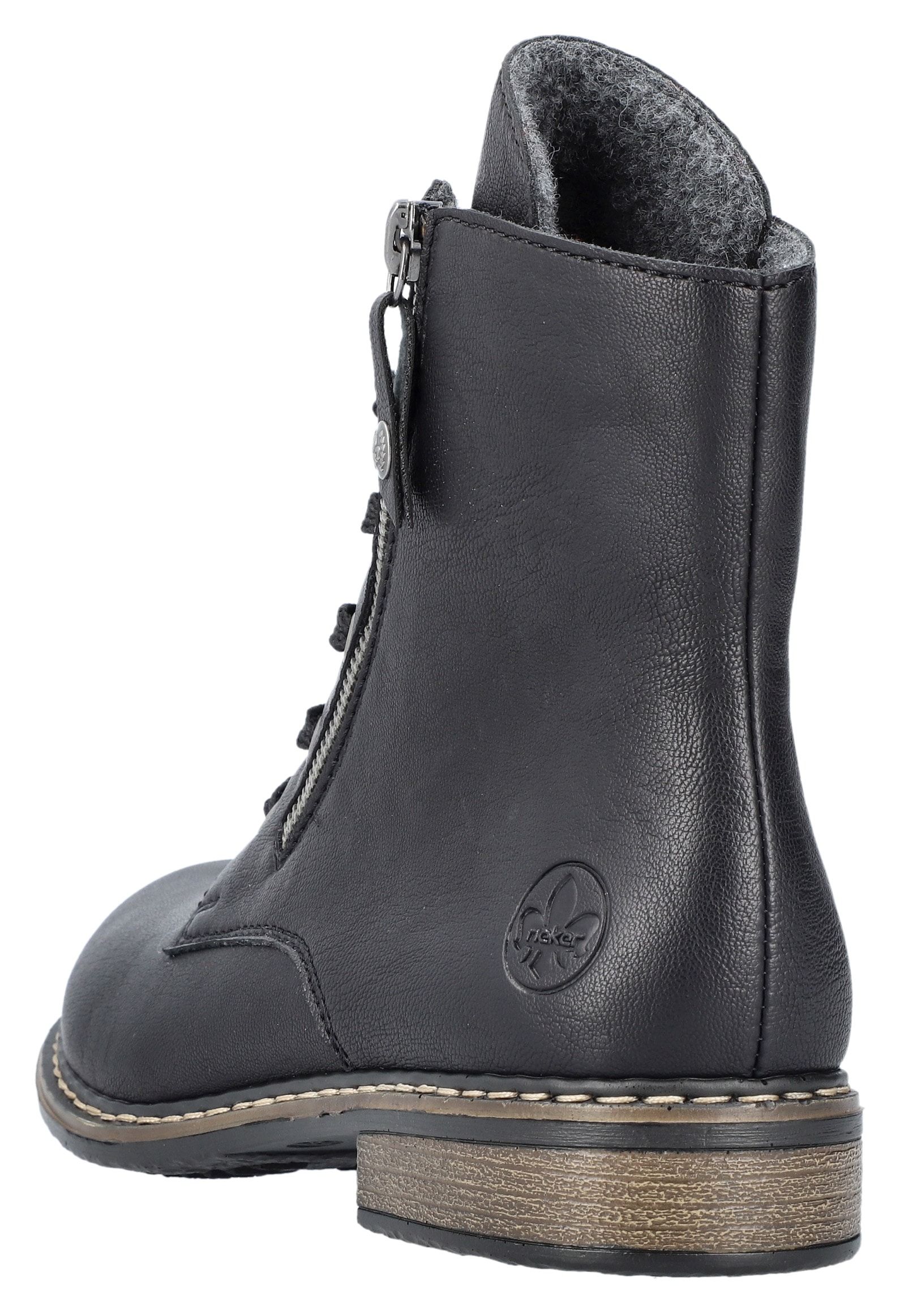 Rieker Stiefelette  Schnürstiefelette, Schnürboots mit Reissverschluss an der Aussenseite