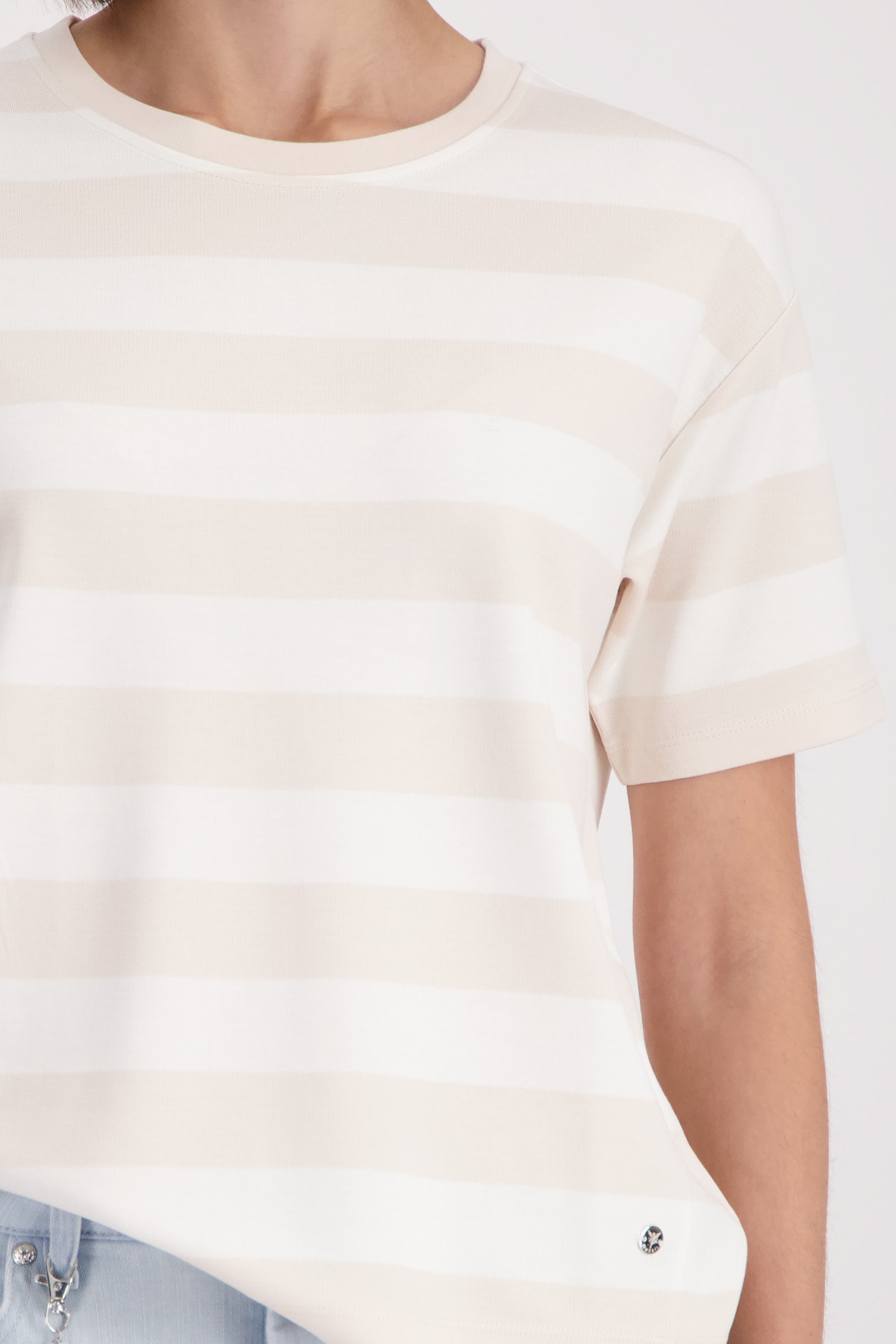 Monari Sweatshirt »Sweatshirt Ringel«, Regular fit mit Rundhalsausschnitt
