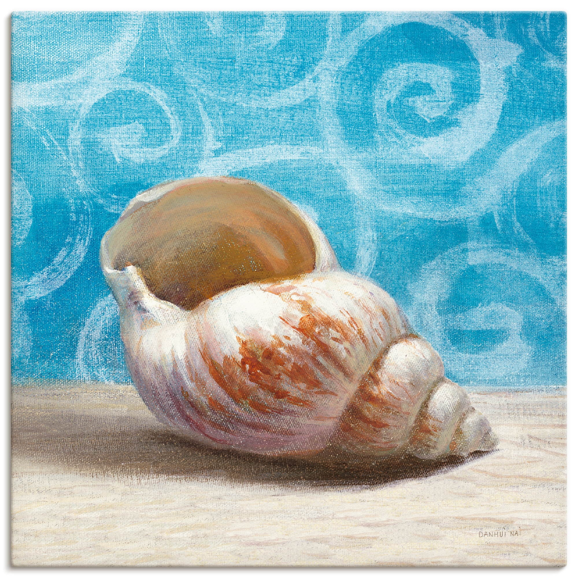 Image of Artland Leinwandbild "Geschenke aus dem Meer I" Wassertiere 1 Stk. tlg. auf Holzrahmen gespannt