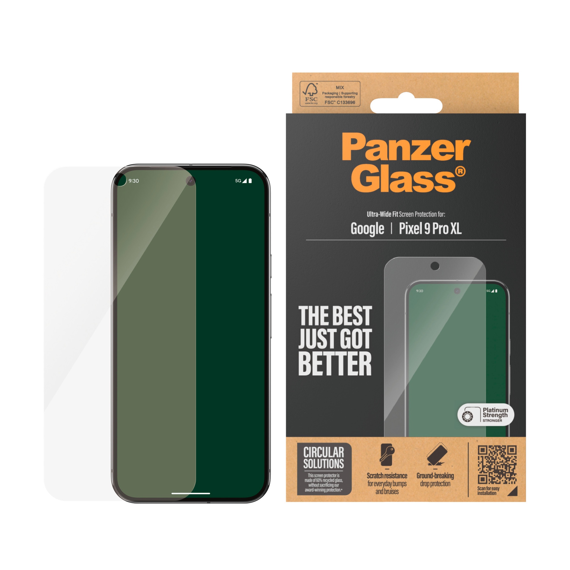 Image of SAFE by PanzerGlass Displayschutzglas "Ultra-Wide Fit Screen Protection" für Google Pixel 9 Pro XL Displayschutzfolie, Schutzfolie, Bildschirmschutz, kratz- & stossfest