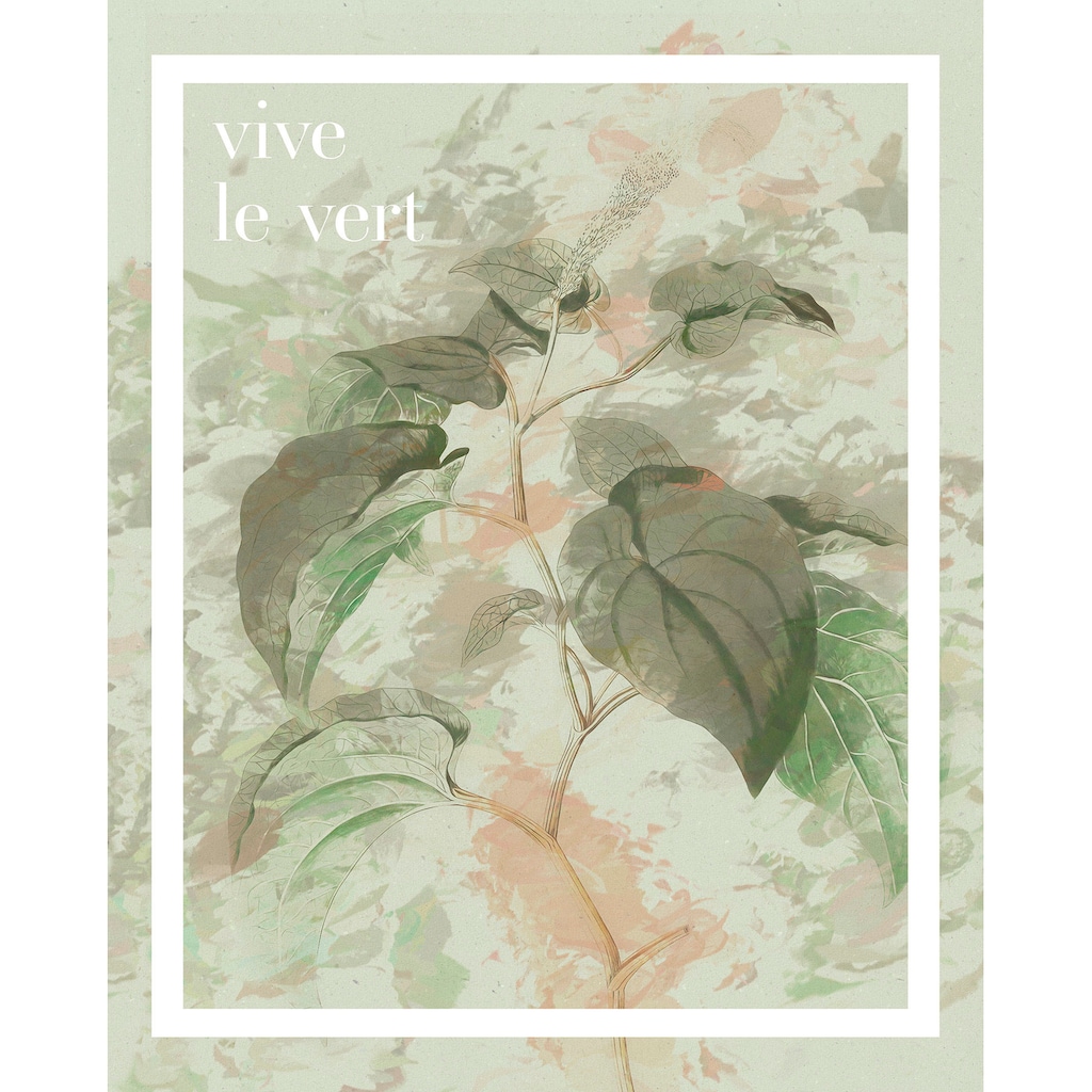 Komar Wandbild »Vive le vert«, (1 St.), Deutsches Premium-Poster Fotopapier mit seidenmatter Oberfläche und hoher Lichtbeständigkeit. Für fotorealistische Drucke mit gestochen scharfen Details und hervorragender Farbbrillanz.