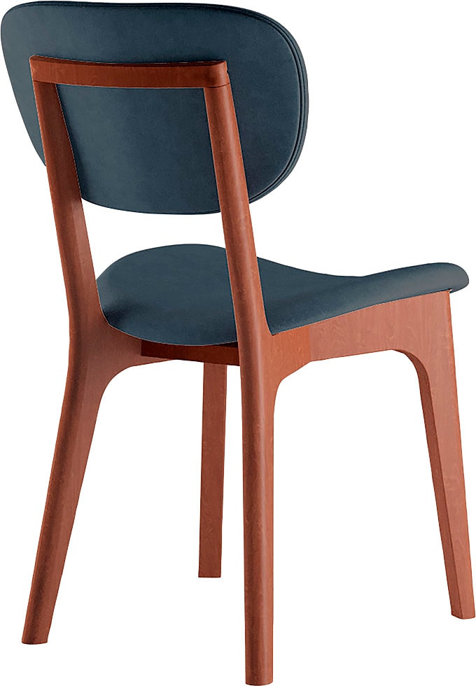 INOSIGN Stuhl »COZY Made in Italy«, (Set), 2 St., Microfaser, Gestell in Buche, Kirsch- oder Nussbaum, Massivholz, Design Stuhl