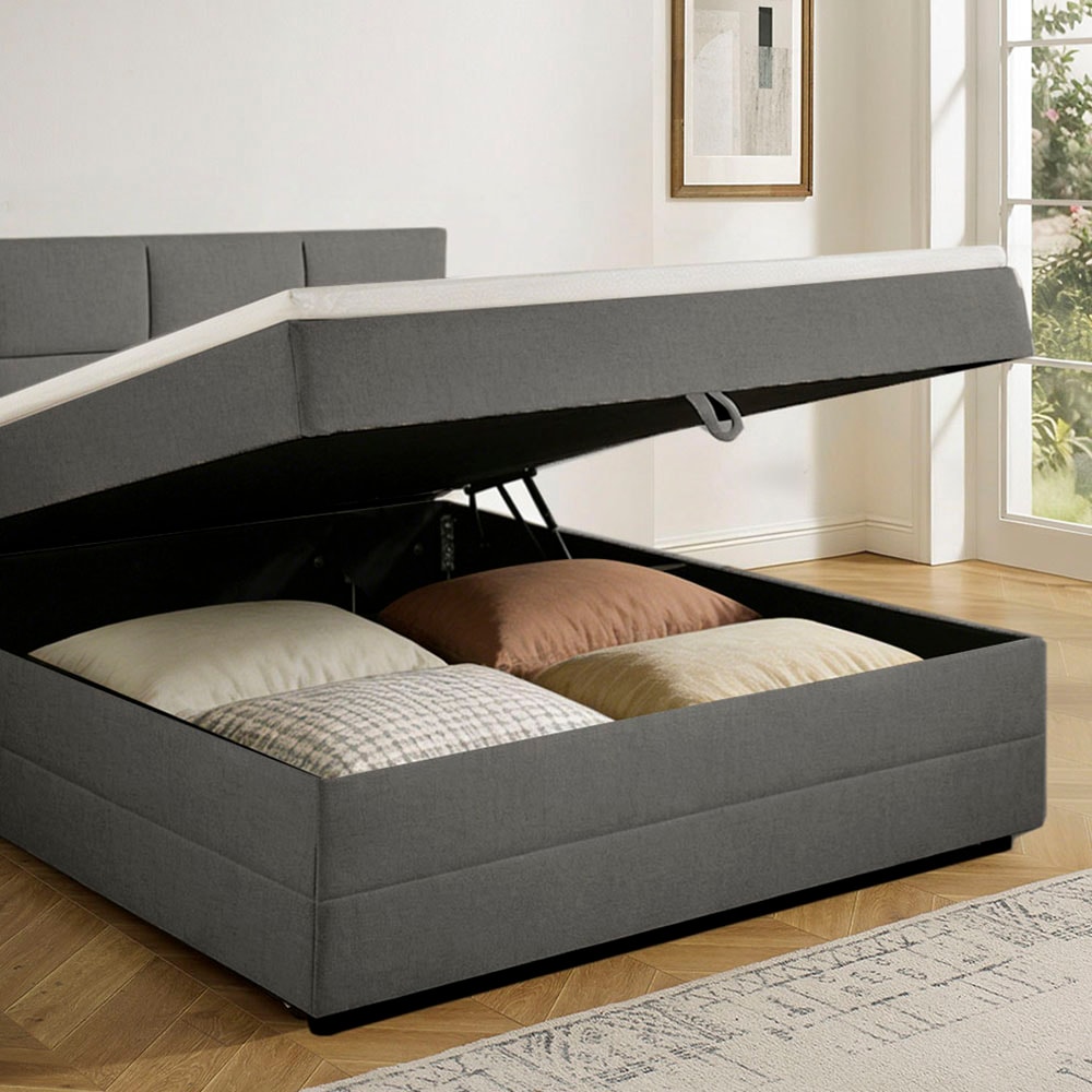 GOODproduct Boxbett »Fillmore inkl. Bettkasten, Liegefläche 140 und 180x200 cm« inkl. Topper, erhältlich in verschiedenen Farben