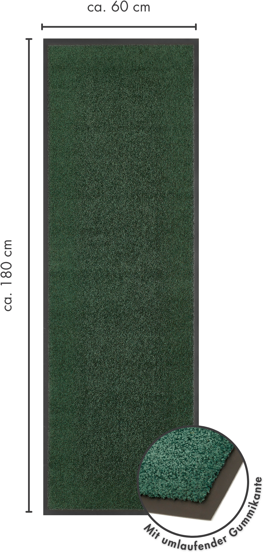 my home Fussmatte »Emil, Made in Netherlands«, rechteckig, 6 mm Höhe, Schmutzfangmatte, Uni Farben, rutschhemmend, waschbar (Handwäsche)